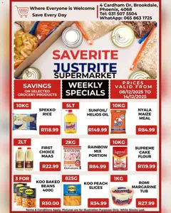 Saverite specials catalogue – valid from 08.12.2025