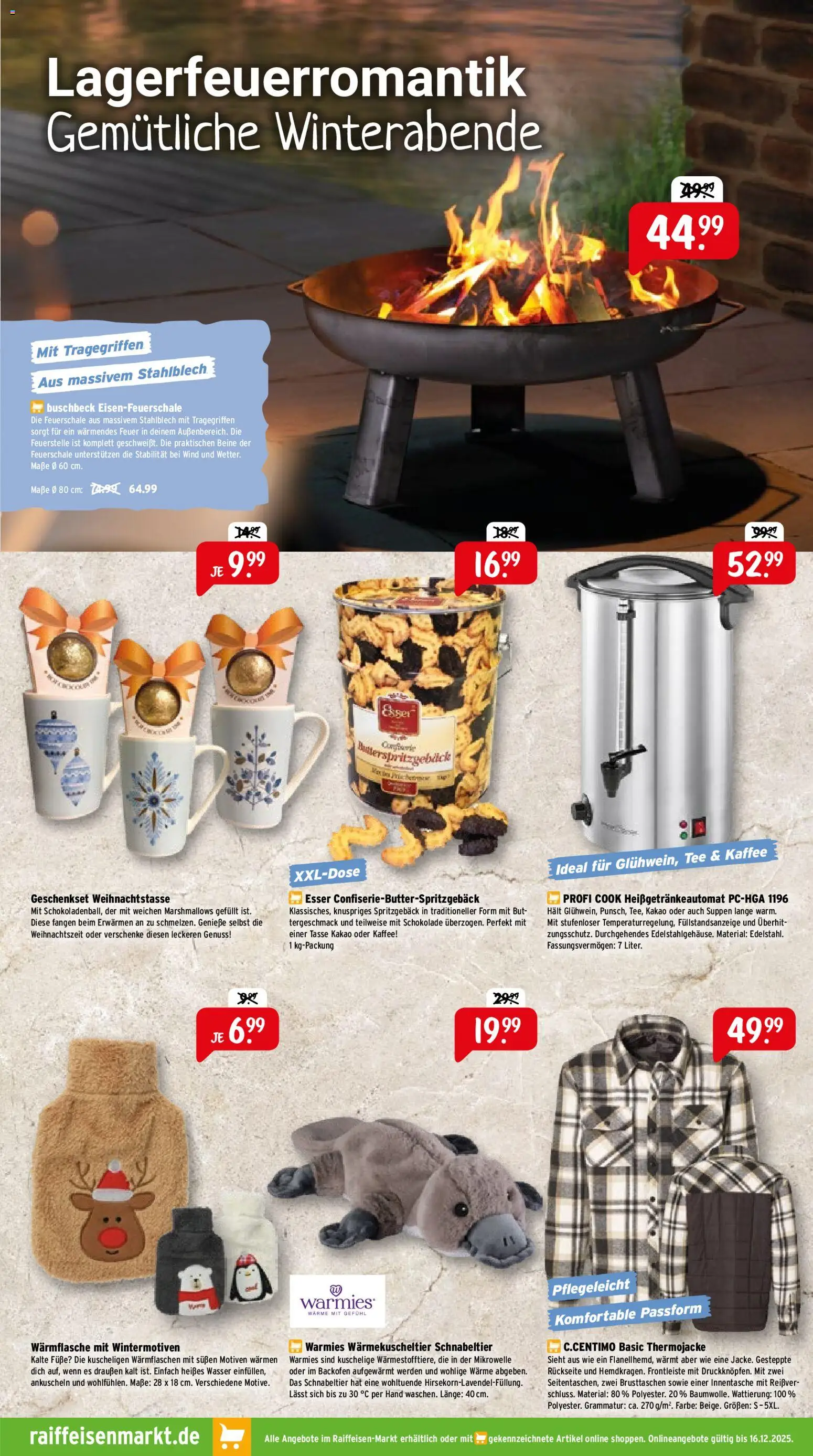 Raiffeisen Markt Prospekt 	 – gültig ab 01.12.2025 | Seite: 7 | Produkte: Mikrowelle, Kaffee, Schokolade, Tee