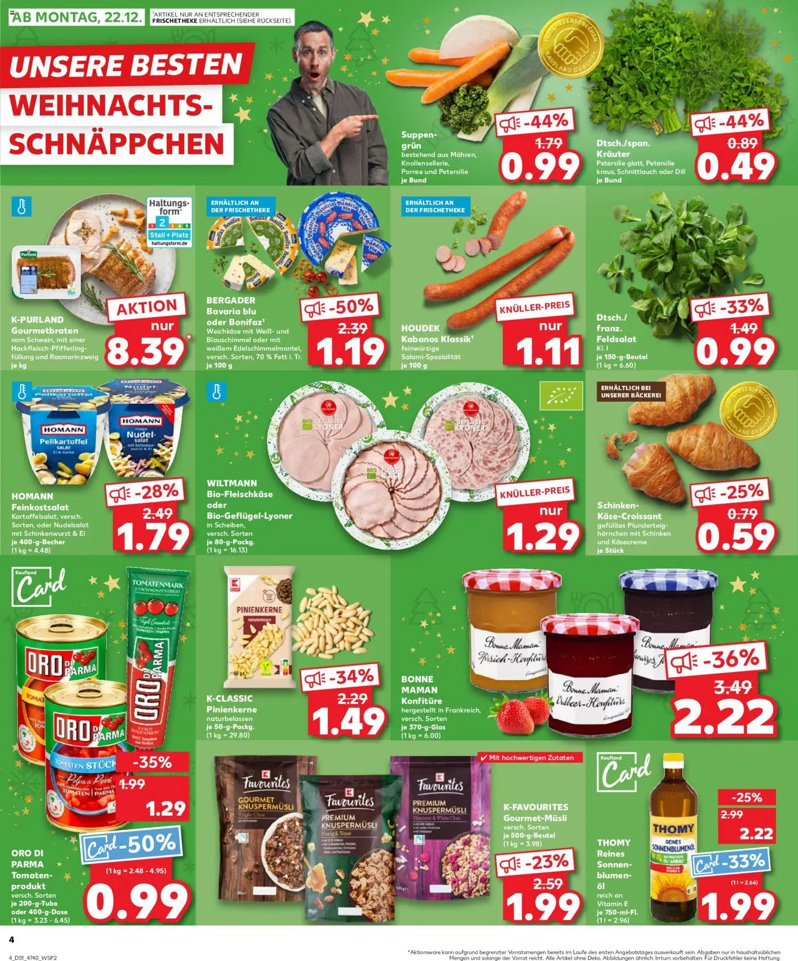 Kaufland prospekt Hannover	 – gültig ab 21.12.2025 | Seite: 4 | Produkte: Blumen, Croissant, Petersilie, Bonne maman