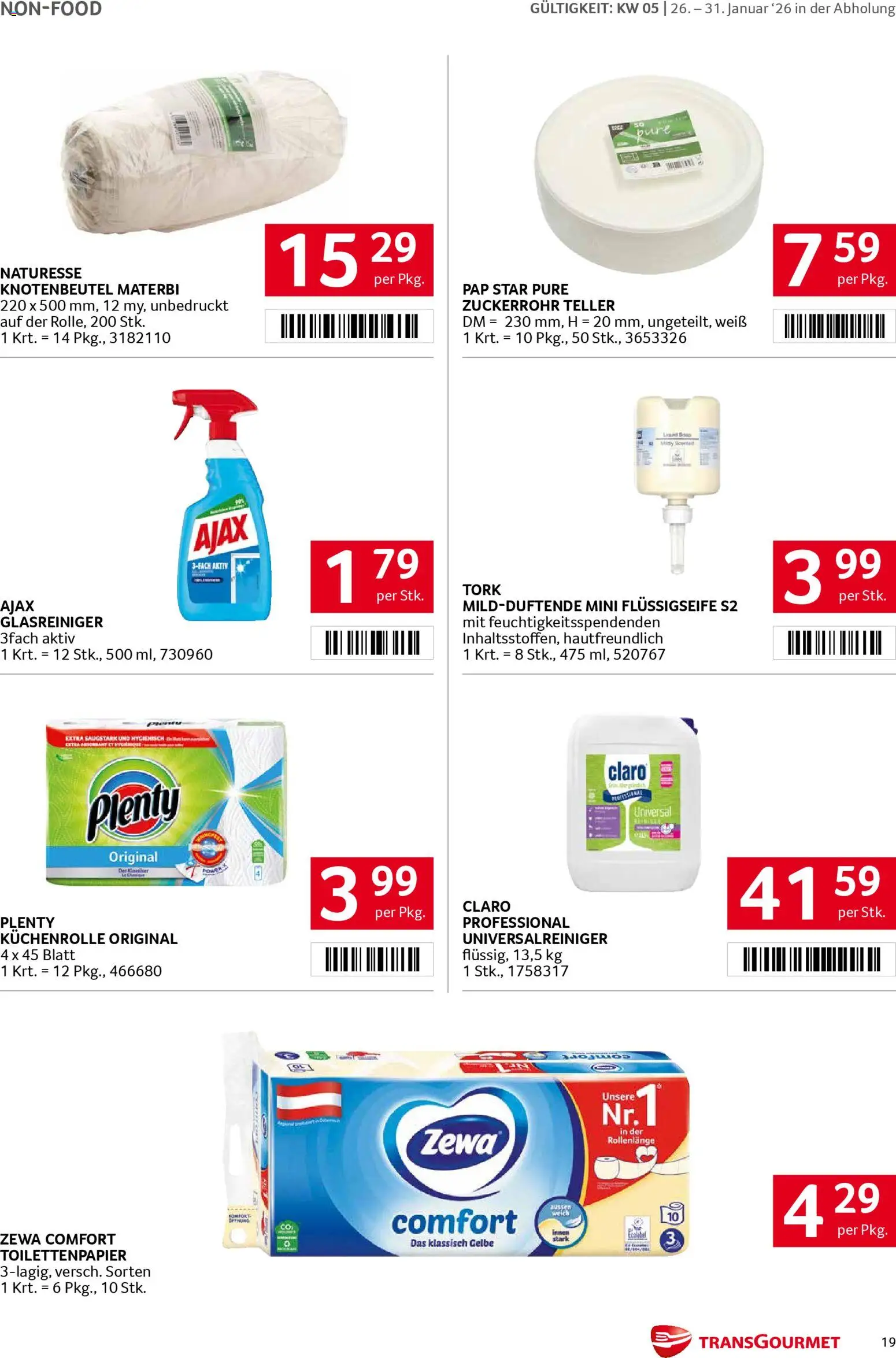Transgourmet Flugblatt gültig ab 26.01.2026 | Seite: 19