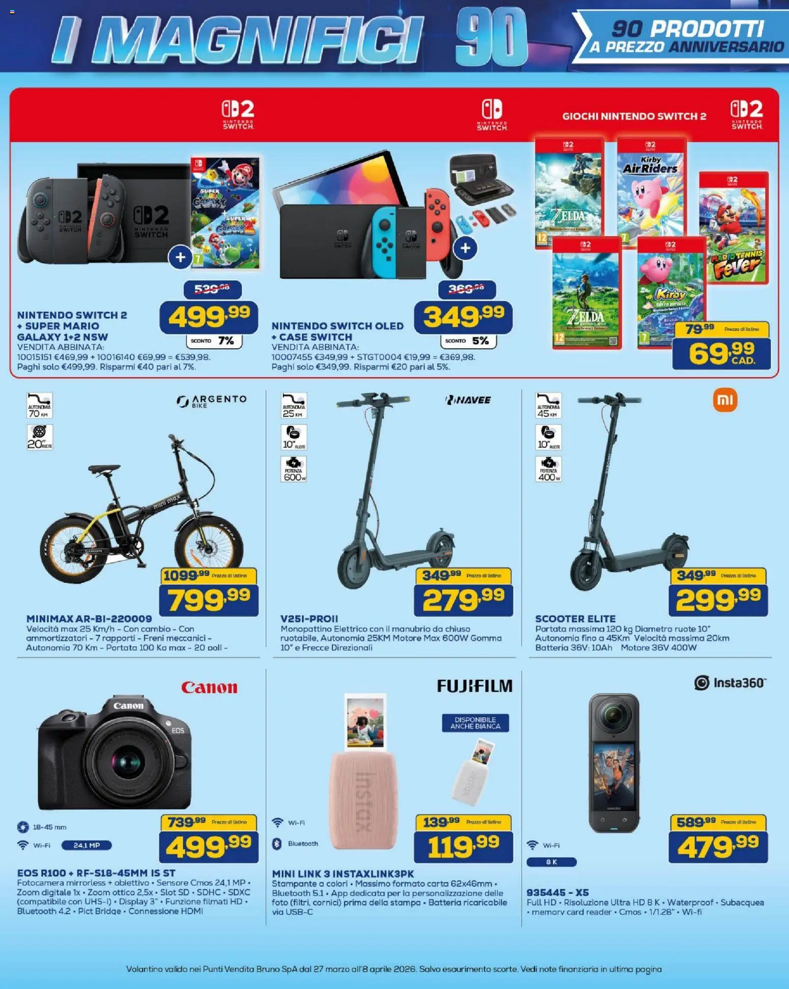 Volantino BRUNO del 27.03.2026 | Pagina: 6 | Prodotti: Monopattino, Stampante, Memory card, Stampa