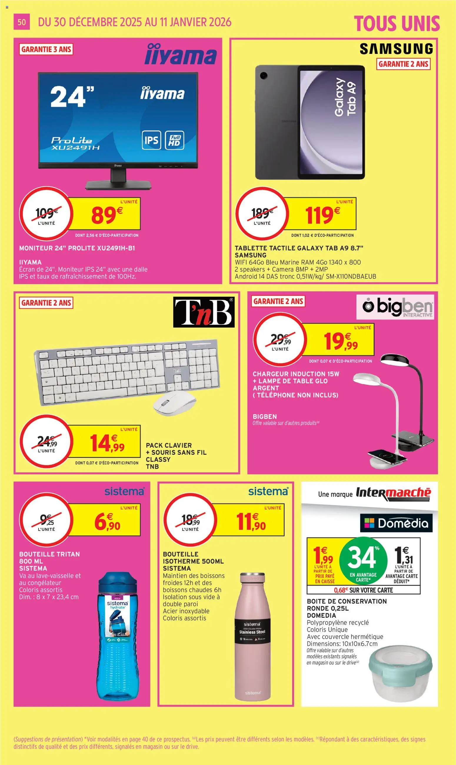 {H1} | Page: 50 | Produits: Souris, Clavier, Thermos, Lampe