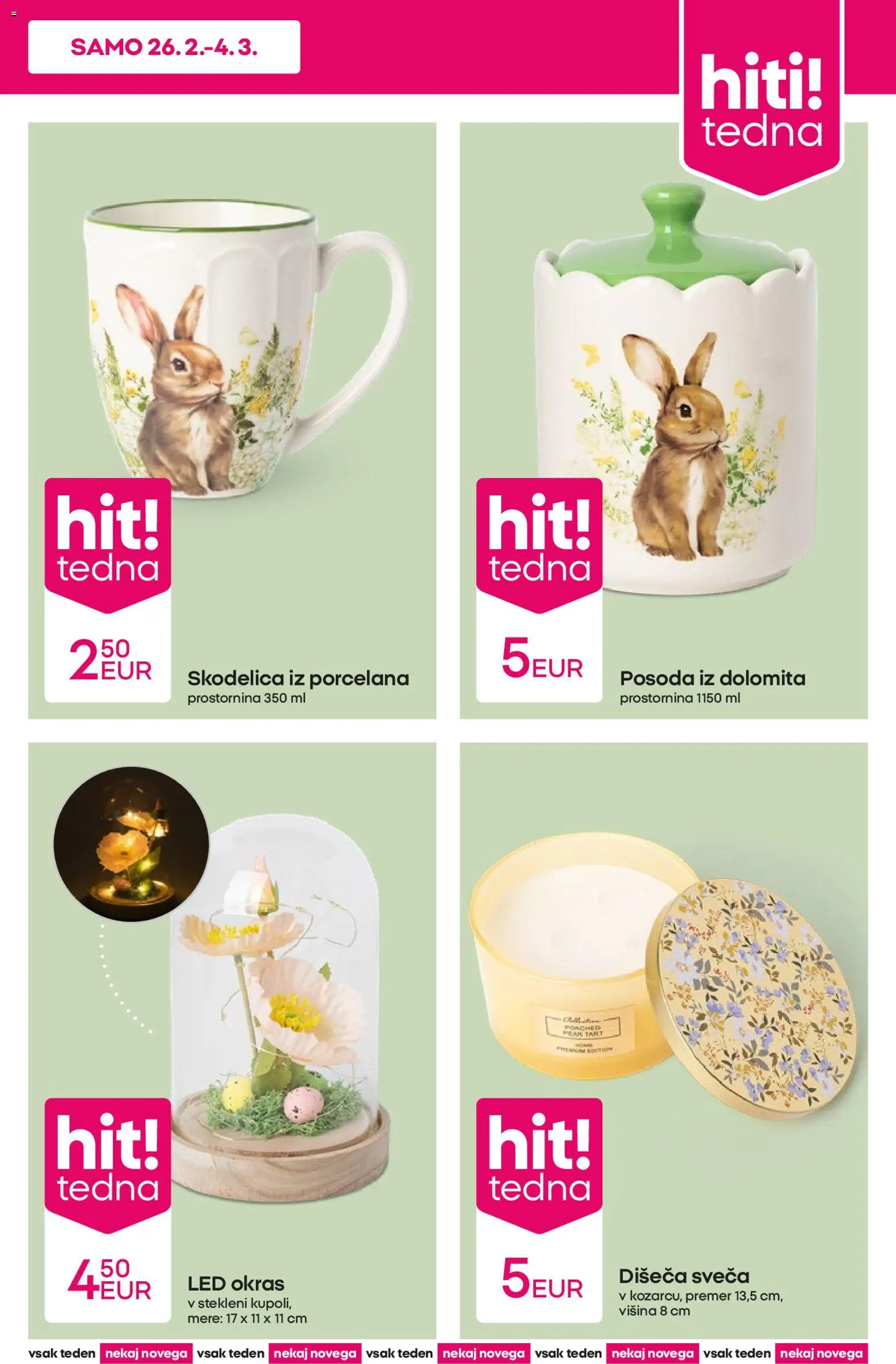 Novi Pepco katalog ponudbe – veljaven od 26.02.2026 | Stran: 3 | Izdelki: Skodelica, Sveča