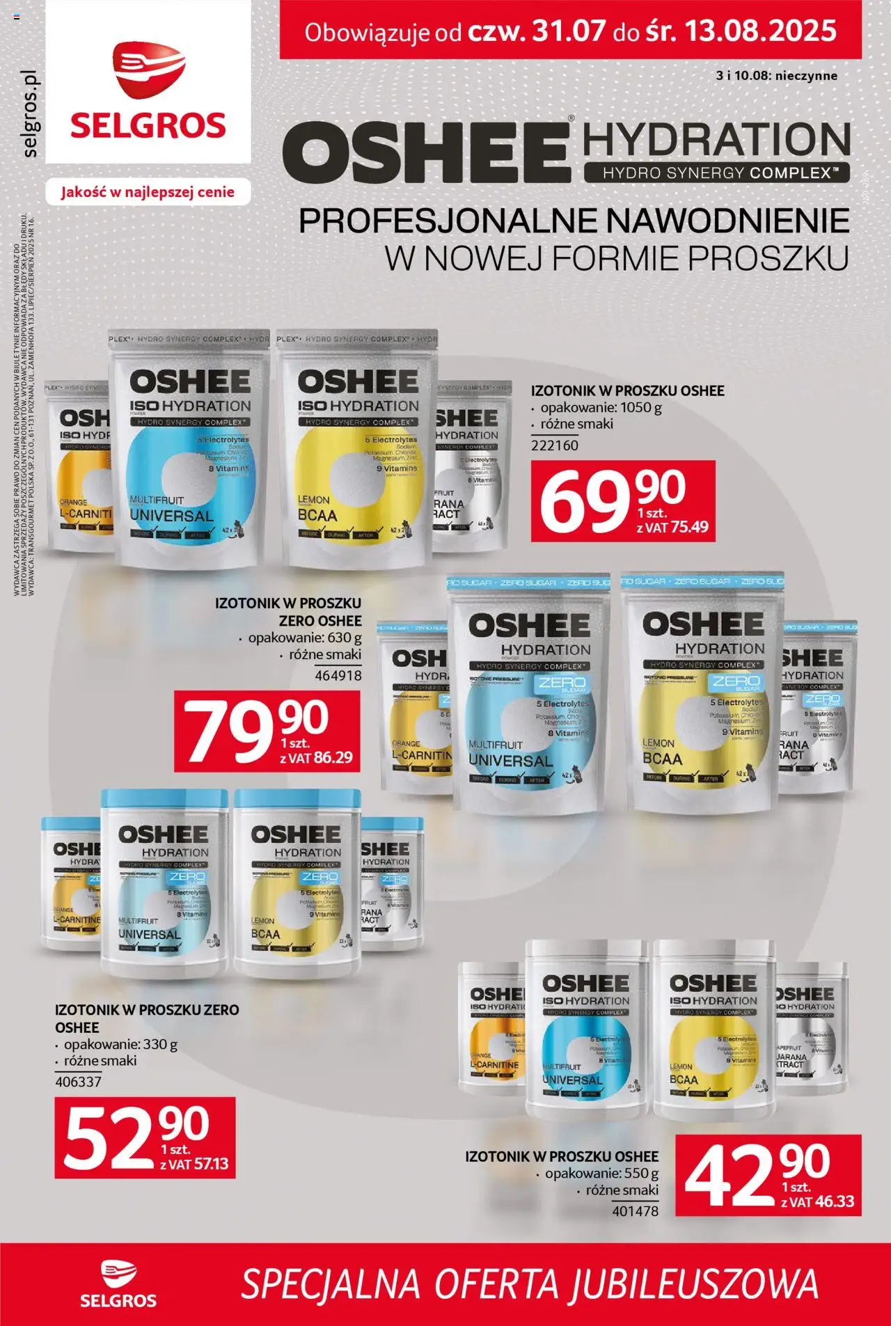 Selgros cash&carry Gazetka - Specjalna oferta jubileuszowa od 31.07.2025 | Strona: 1