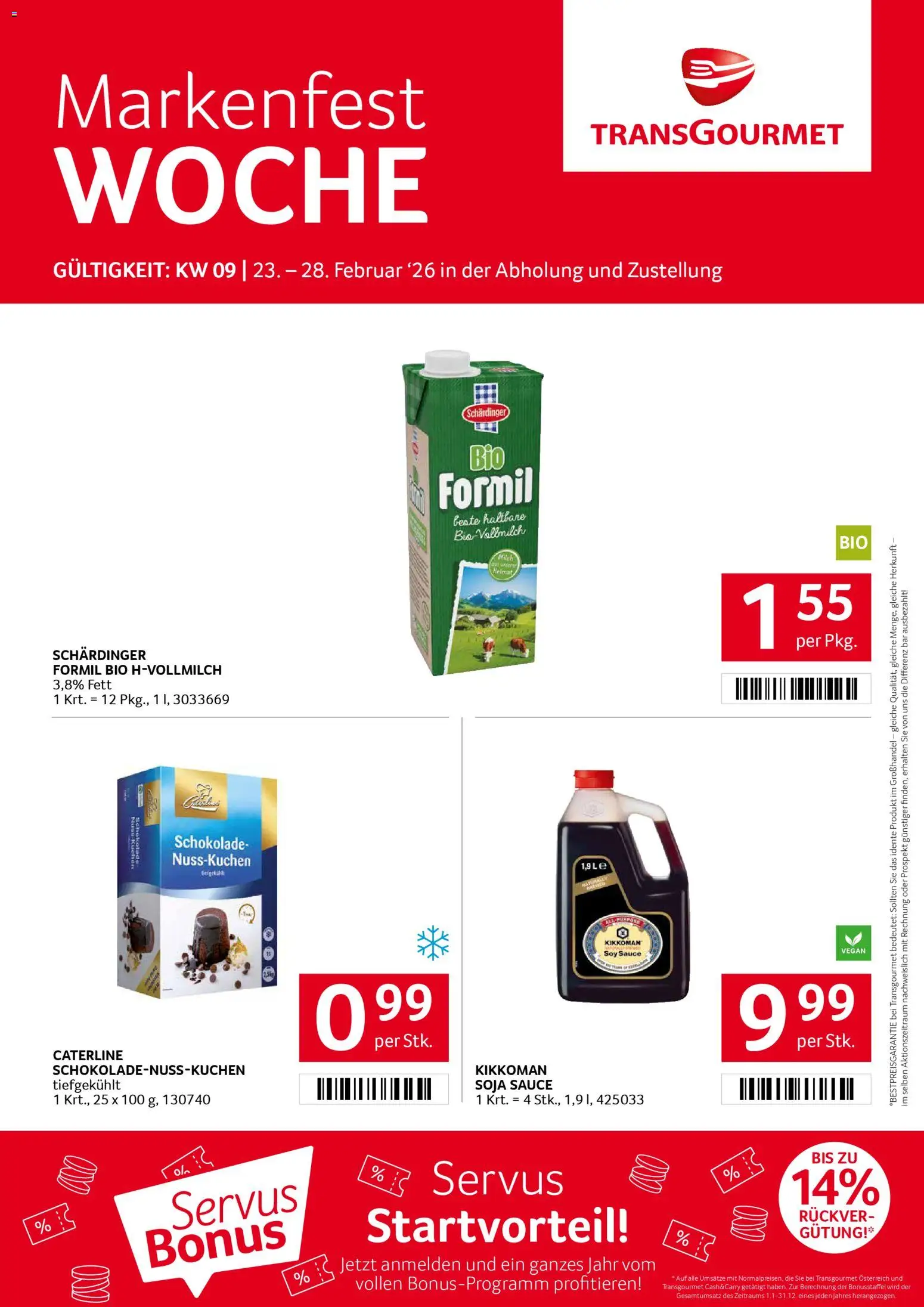 Transgourmet Markenfestwoche gültig ab 23.02.2026 | Seite: 1 | Produkte: Schokolade