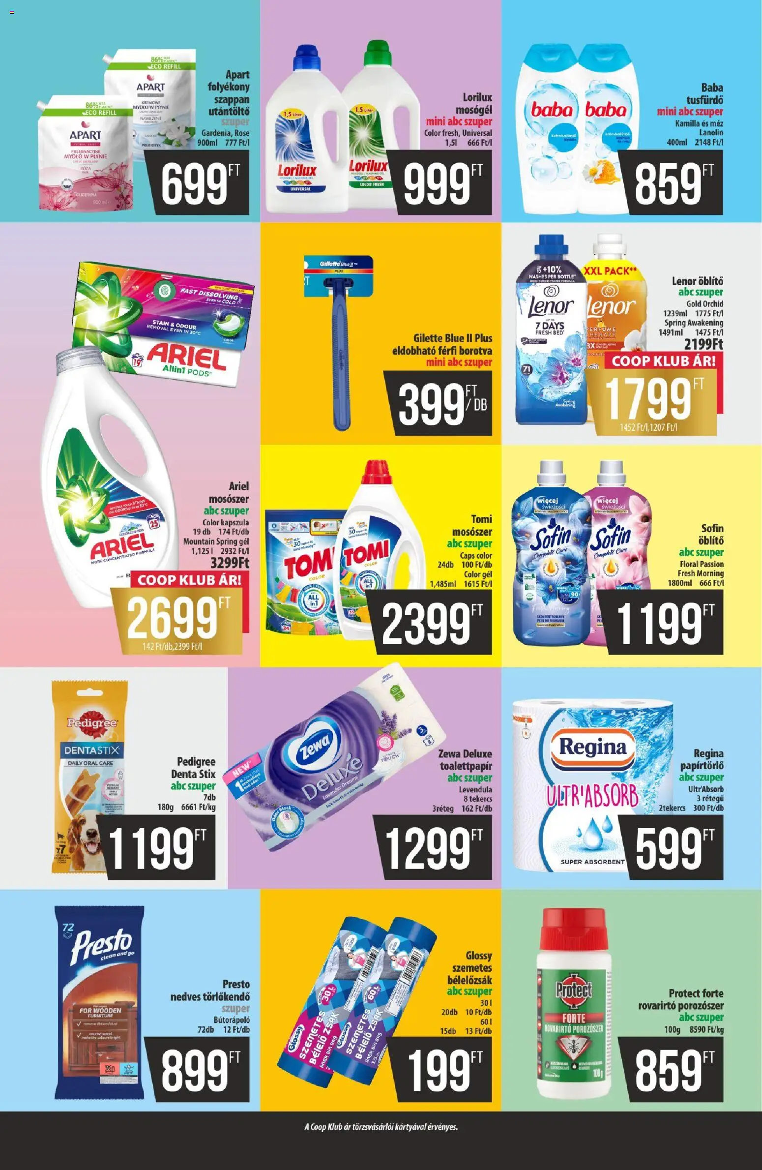 COOP akciós ujság - amely érvényes a következő dátumtól: 23.04.2026 | Oldal: 11 | Termékek: Papírtörlő, Törlőkendő, Borotva, Levendula