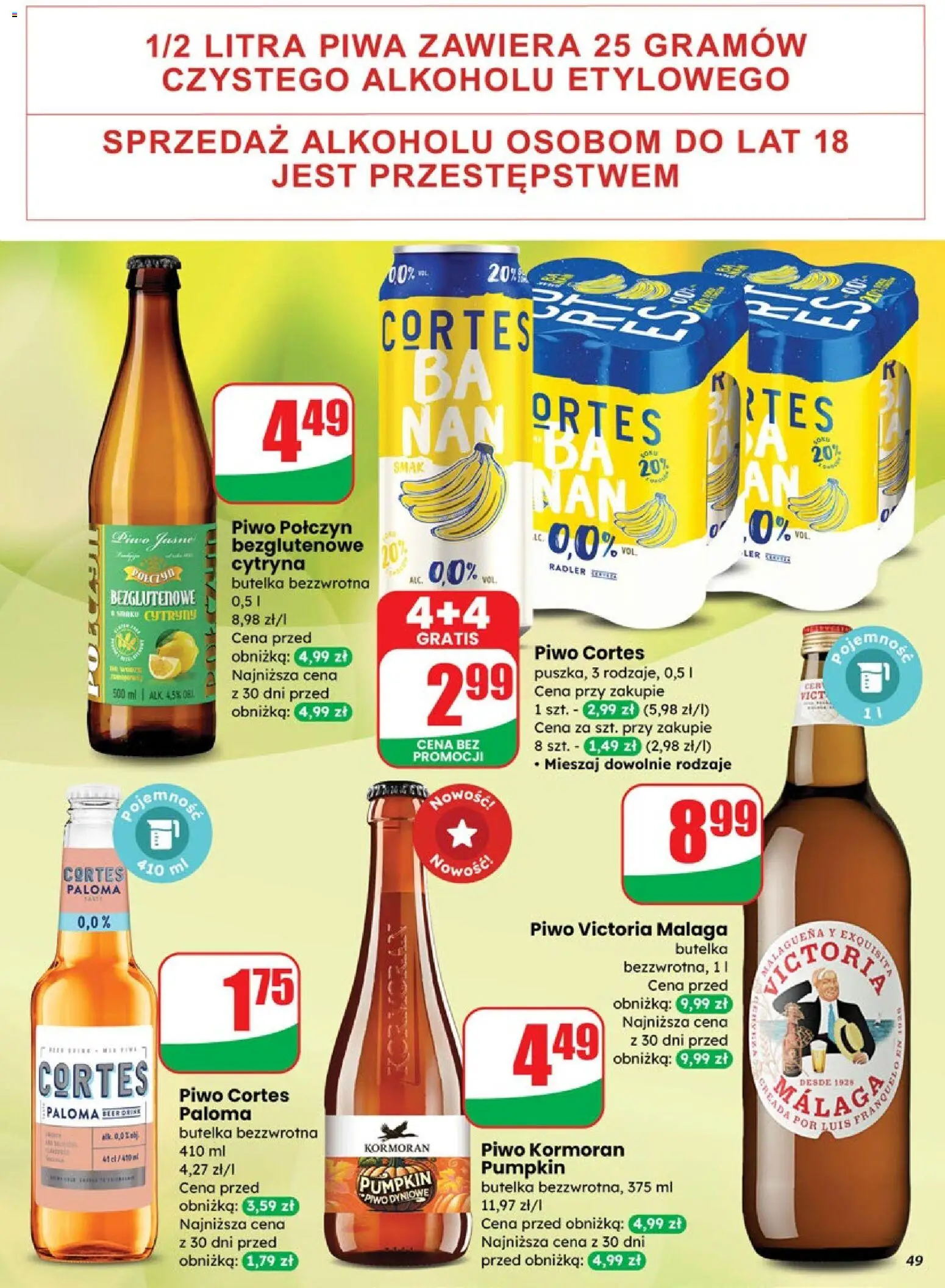 Dino Gazetka od 29.10.2025 | Strona: 49 | Produkty: Cytryna, Por, Piwo