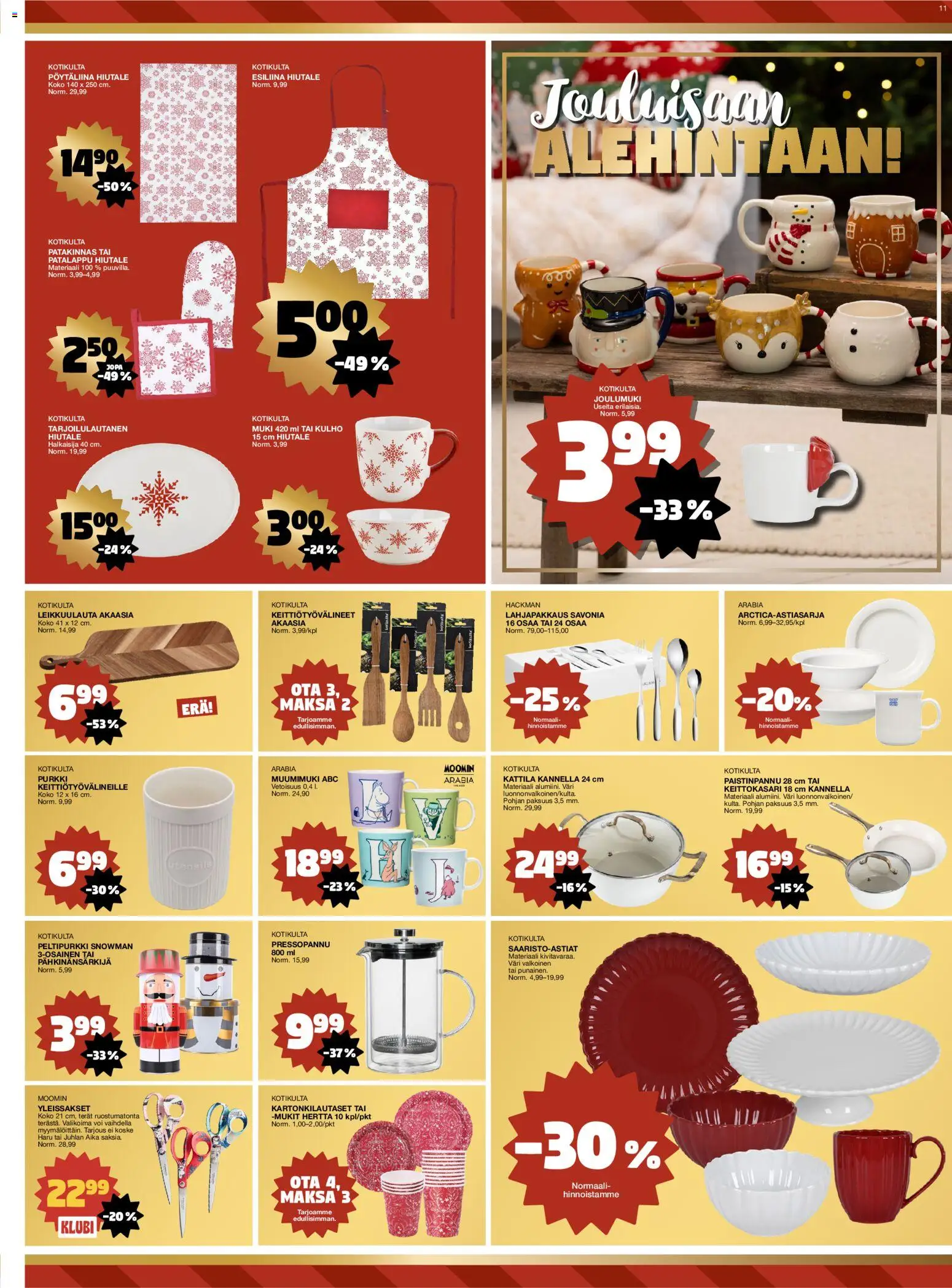 Tokmanni tarjoukset – voimassa 08.12.2025 alkaen | Sivu: 11 | Tuotteet: Kattila, Paistinpannu, Patalappu, Voi