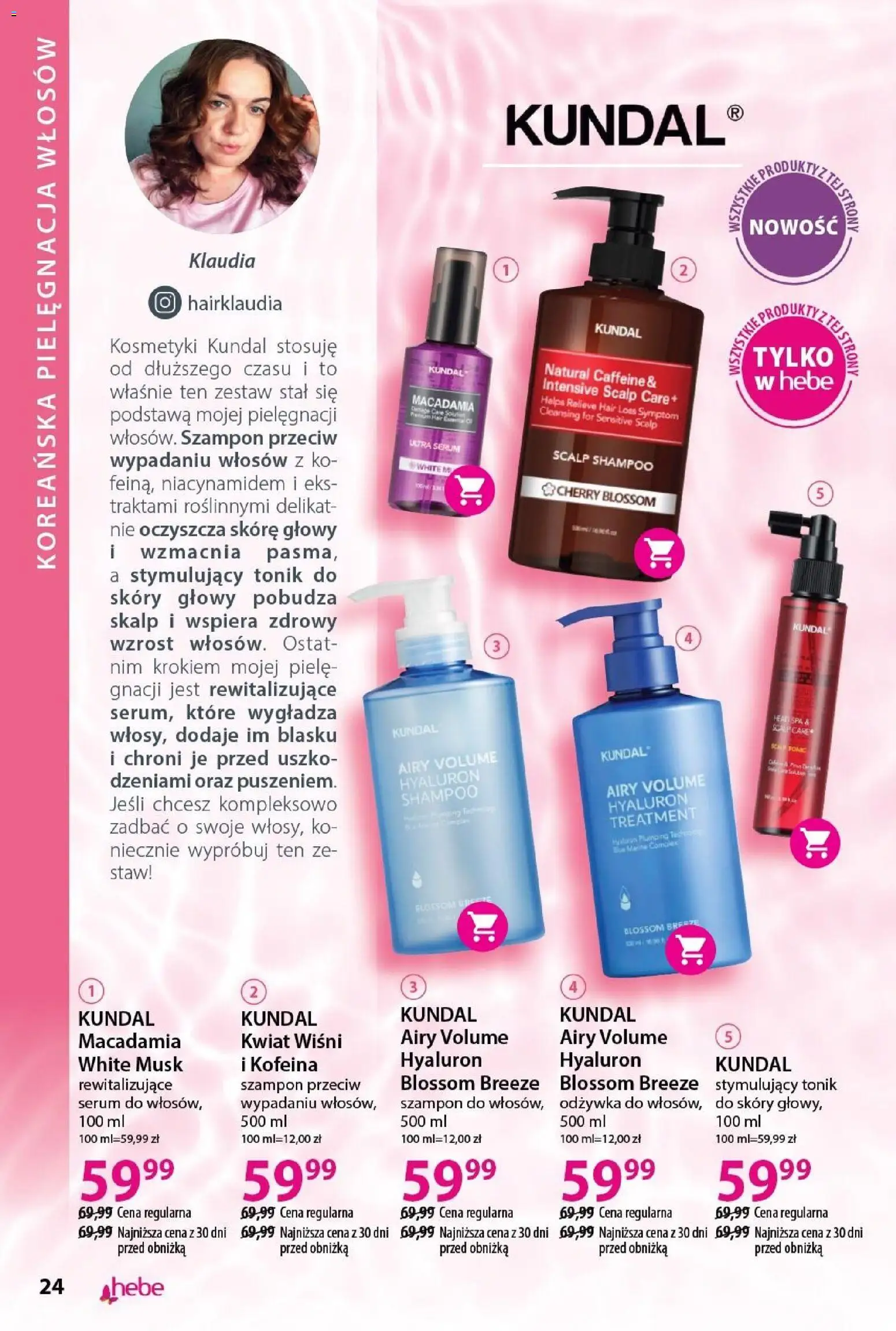 Hebe Gazetka - Katalog od 31.01.2026 | Strona: 24 | Produkty: Kosmetyki, Szampon, Odżywka, Tonik