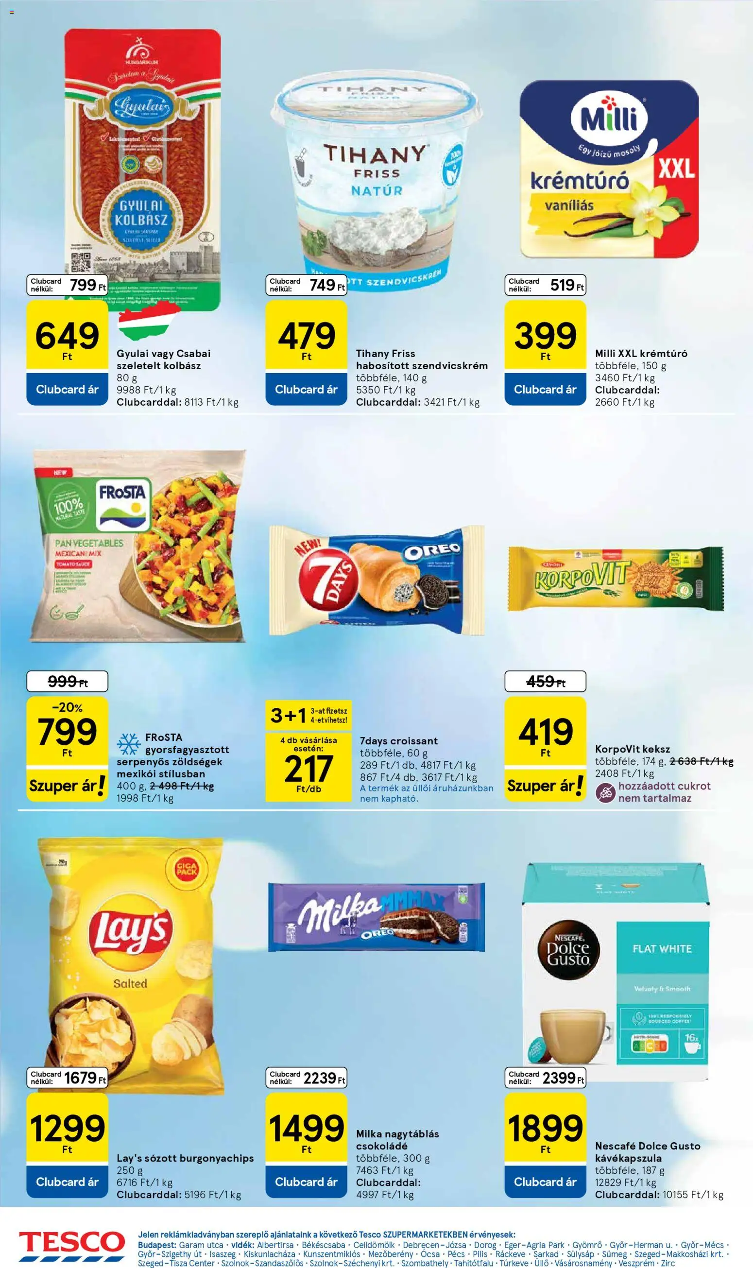 Tesco akciós ujság - amely érvényes a következő dátumtól: 29.04.2026 | Oldal: 6 | Termékek: Nescafé, Kávékapszula, Csokoládé, Keksz