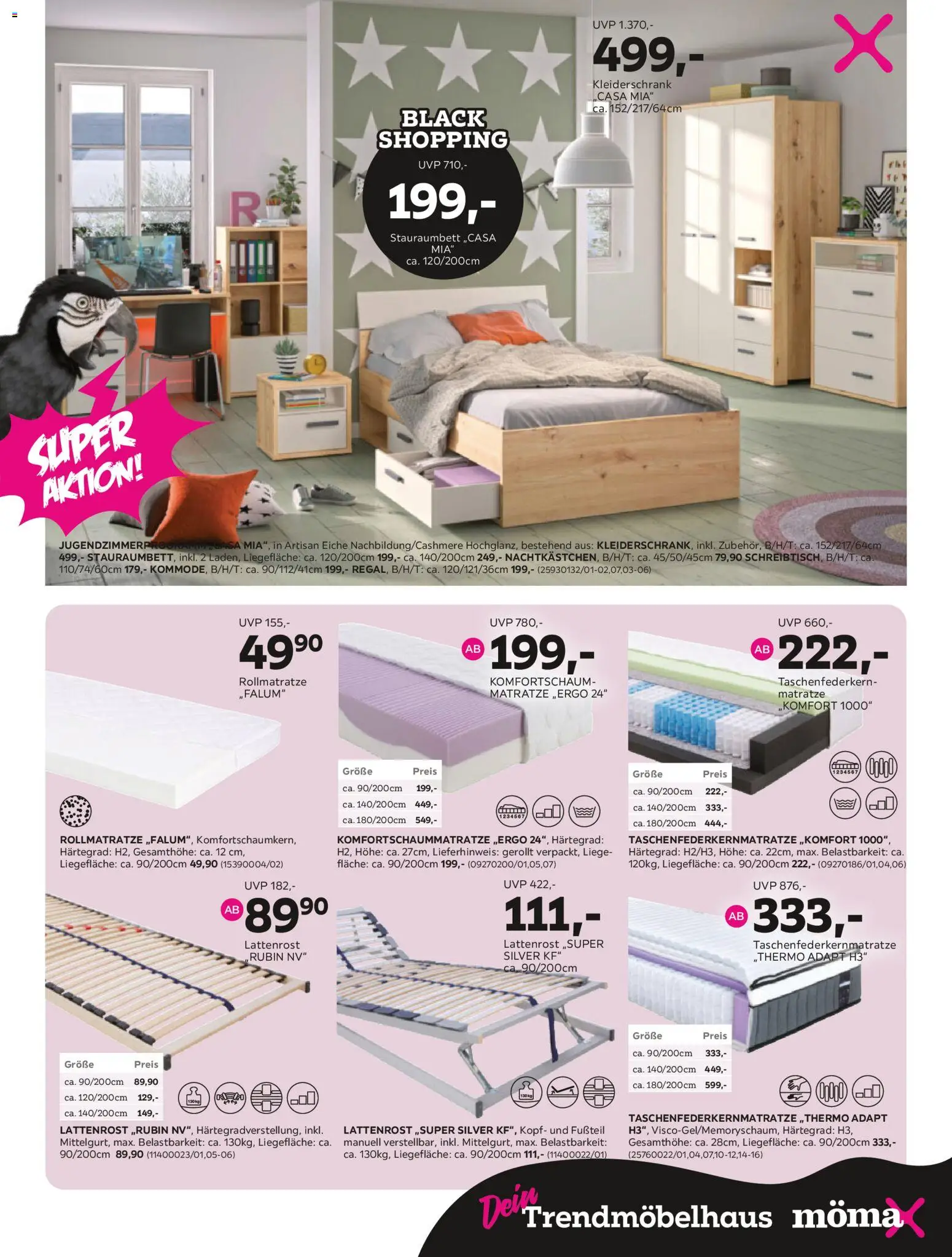 Mömax - Black Friday – gültig ab 27.10.2025 | Seite: 13 | Produkte: Matratze, Kleiderschrank, Lattenrost, Liege