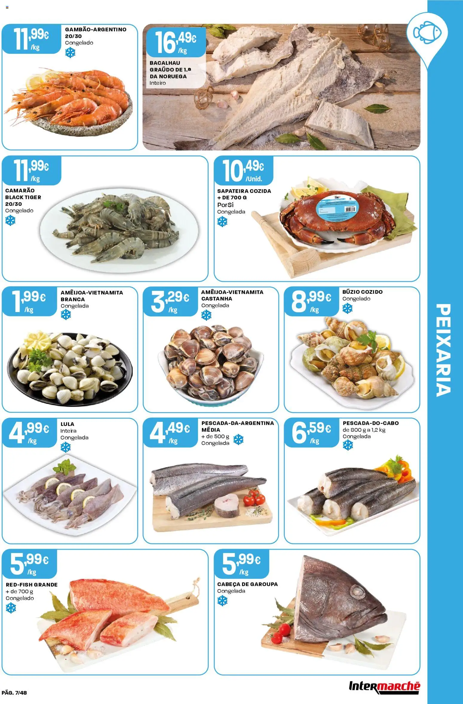 Intermarché folheto │ válido de 26.03.2026 | Página: 7 | Produtos: Bacalhau, Camarão, Sapateira