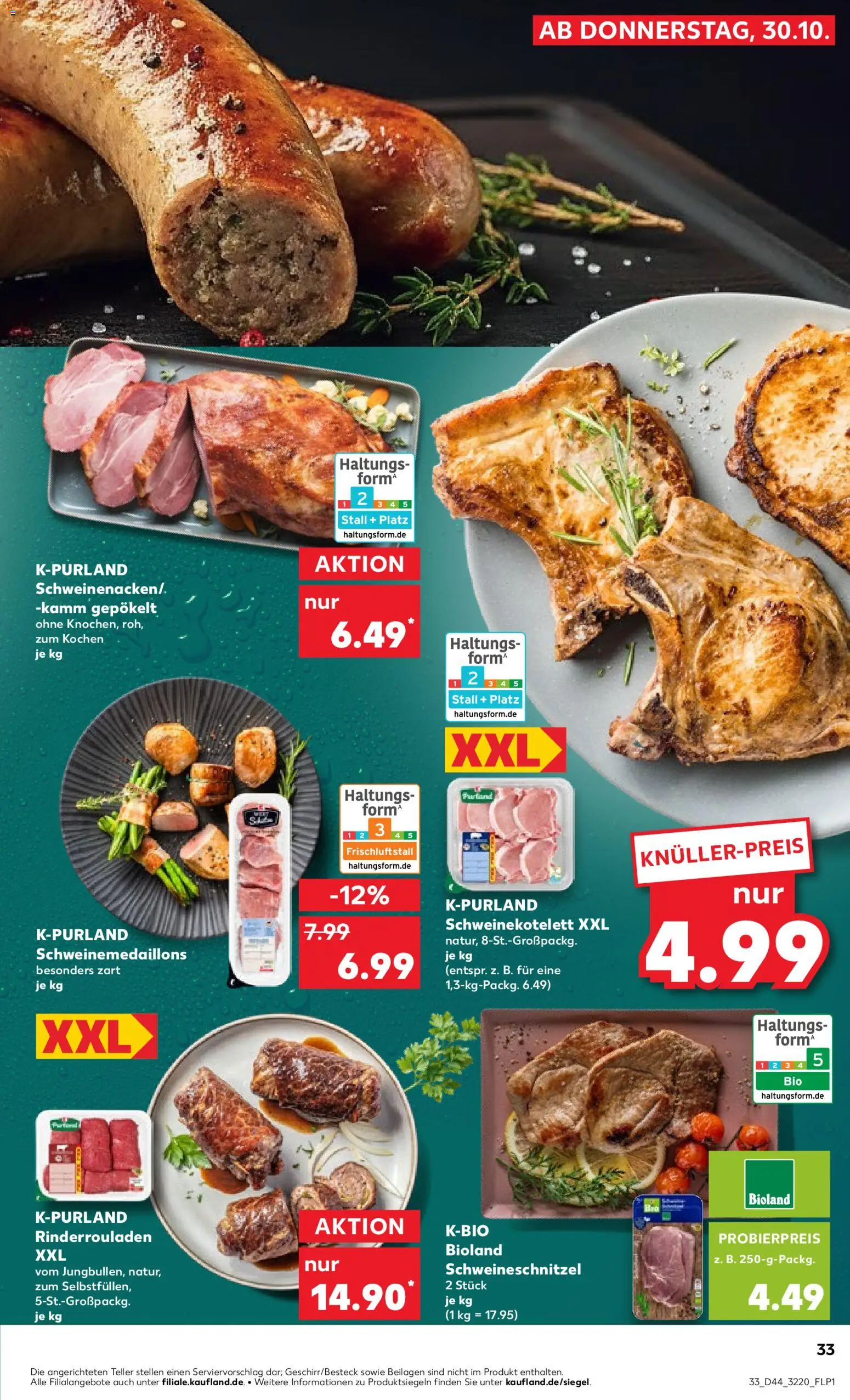 Kaufland prospekt Jena	 – gültig ab 02.11.2025 | Seite: 33 | Produkte: Rinderrouladen