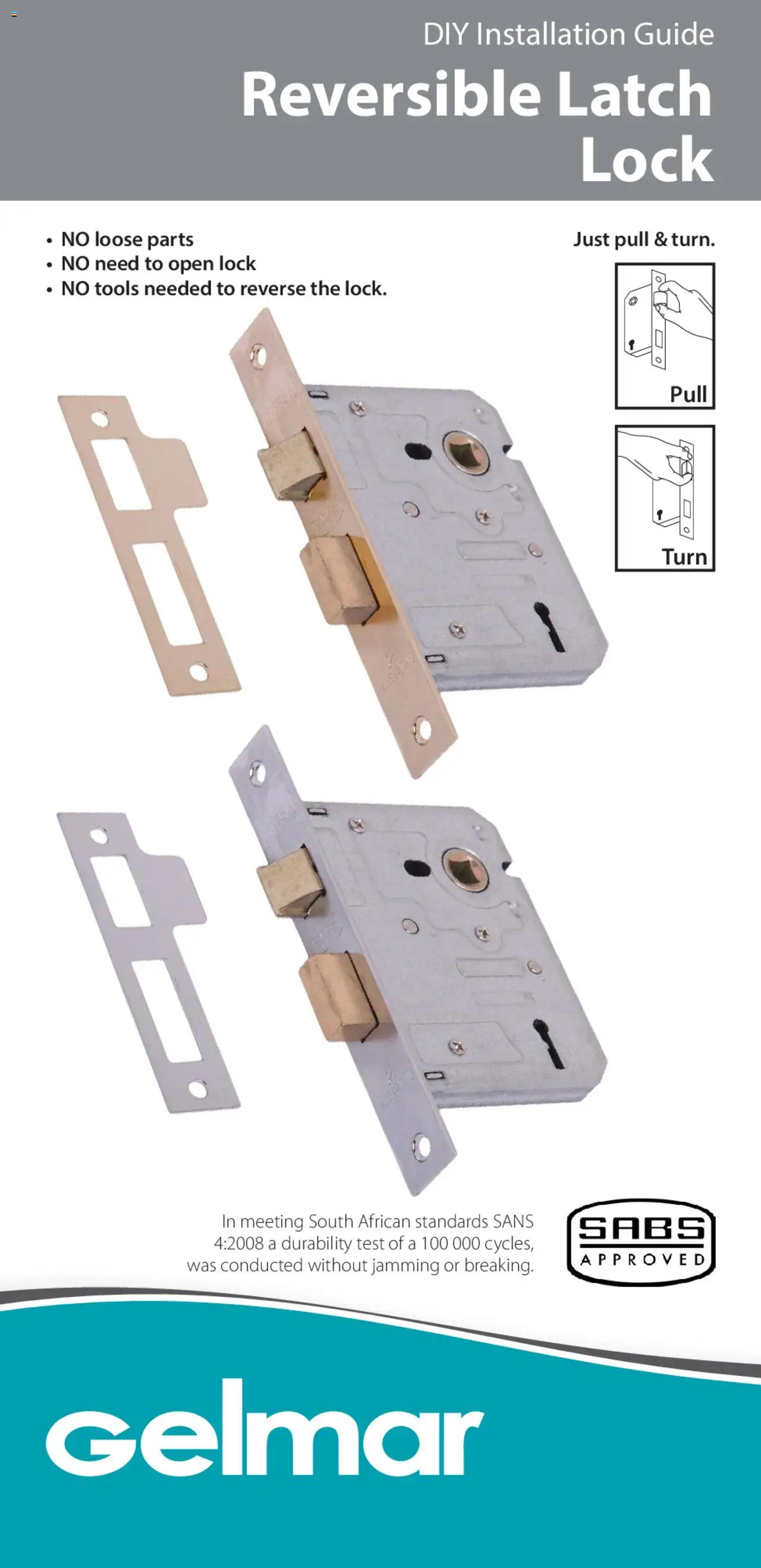 Gelmar - Reversible Latch Lock │ valid from 12.02.2024 | Page: 1 | Products: Lock