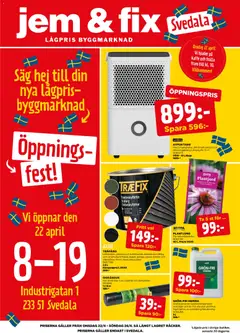 Jem & Fix erbjudanden - Förhandsvisning av reklamblad från butik Jem & Fix aktuell från 22.04.2026