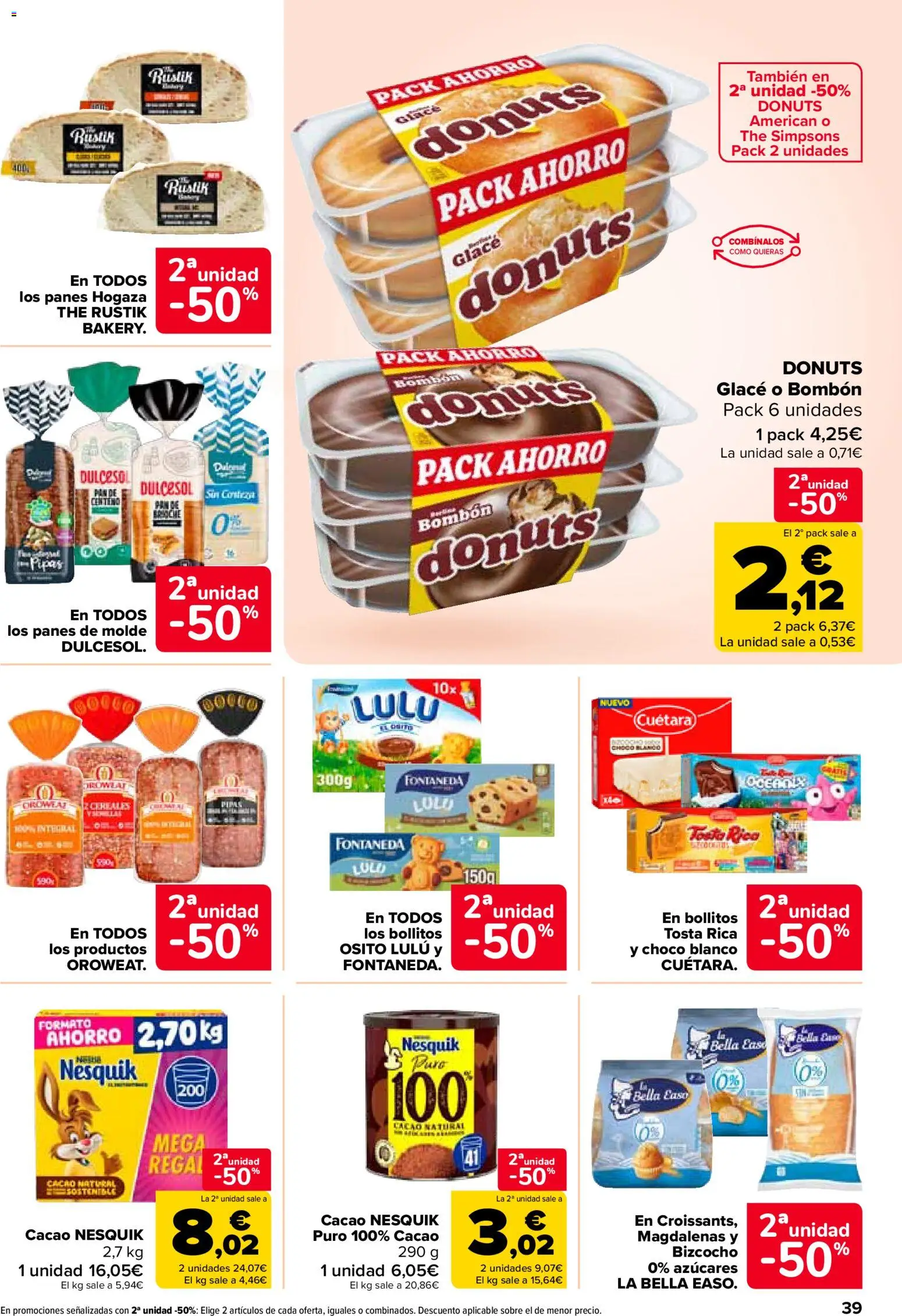 Carrefour folleto │ válido desde el 12.02.2026 | Página: 39 | Productos: Bizcocho, Magdalenas, Donuts, Φρυγανιές σικάλεως