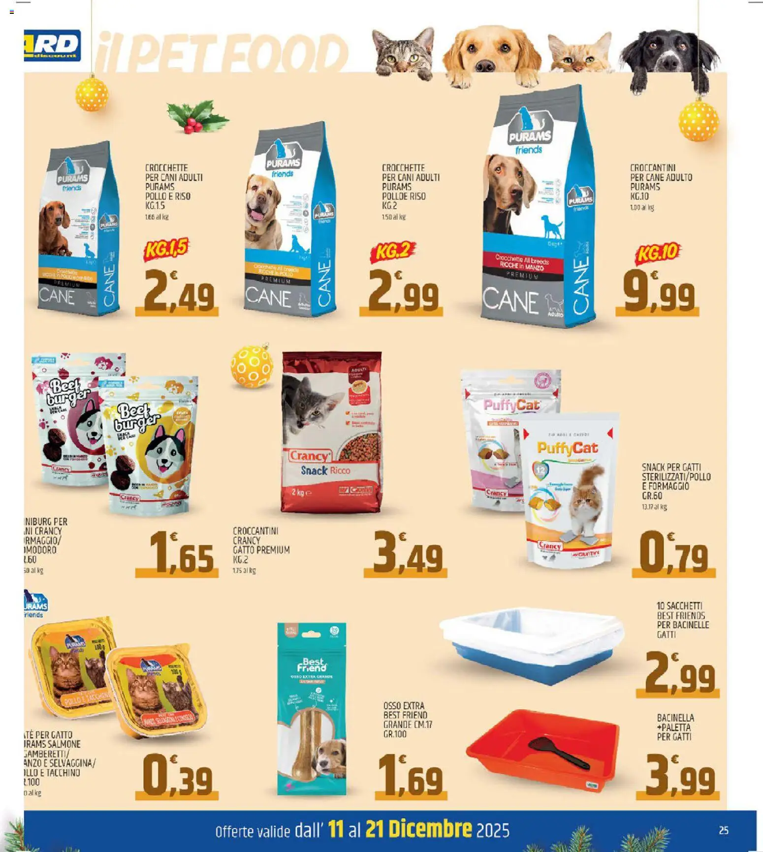 Volantino ARD Discount del 11.12.2025 | Pagina: 25 | Prodotti: Pollo, Salmone, Manzo, Gamberetti