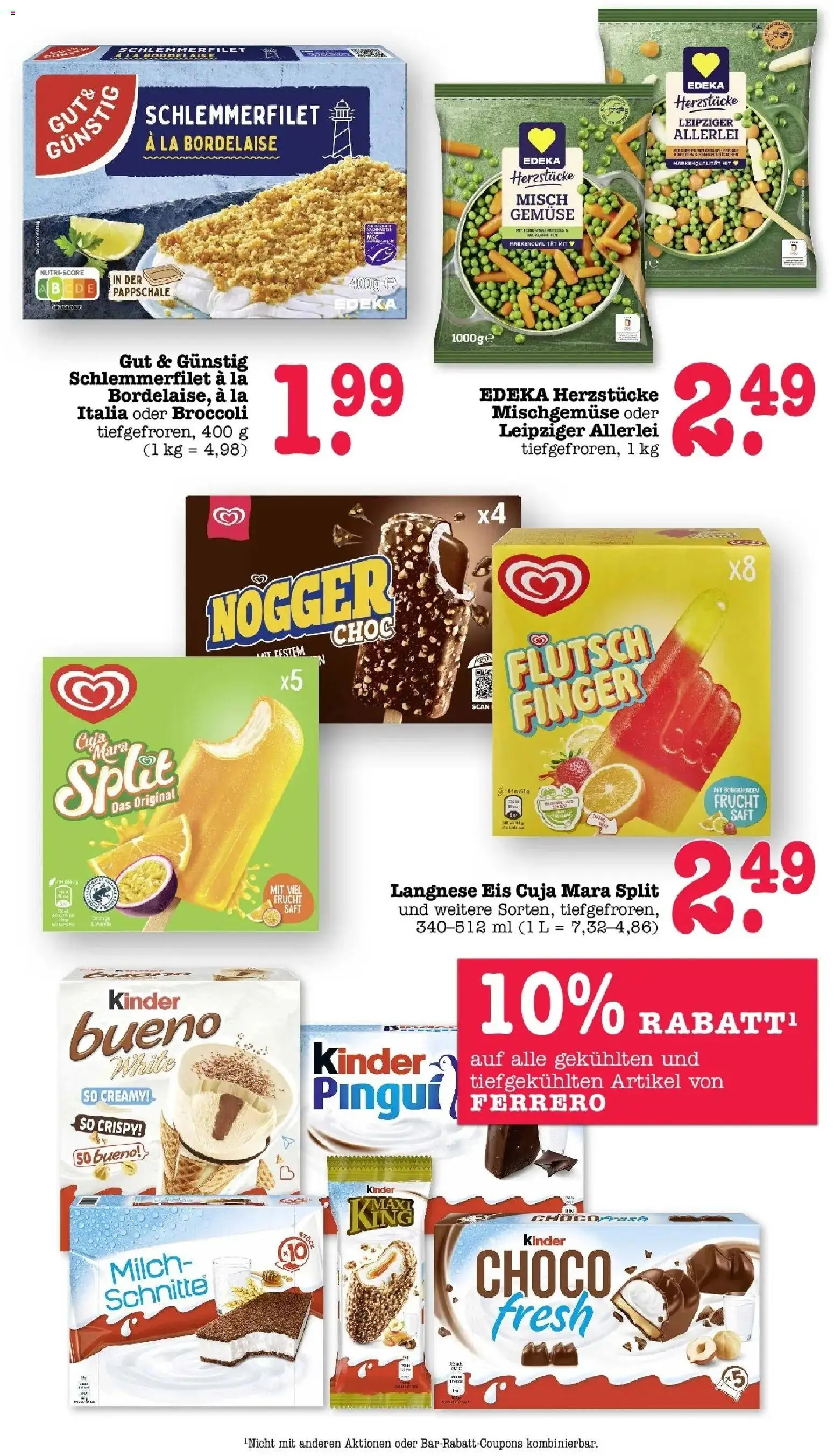Angebote – gültig ab 20.04.2026 | Seite: 25 | Produkte: Langnese, Milch, Saft, Eis
