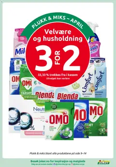Forhåndsvisning av Joker kundeavis gyldig fra 12.04.2026 | Side: 13 | Produkter: Tøymykner, Vask, Упаковочная бумага, Parfyme