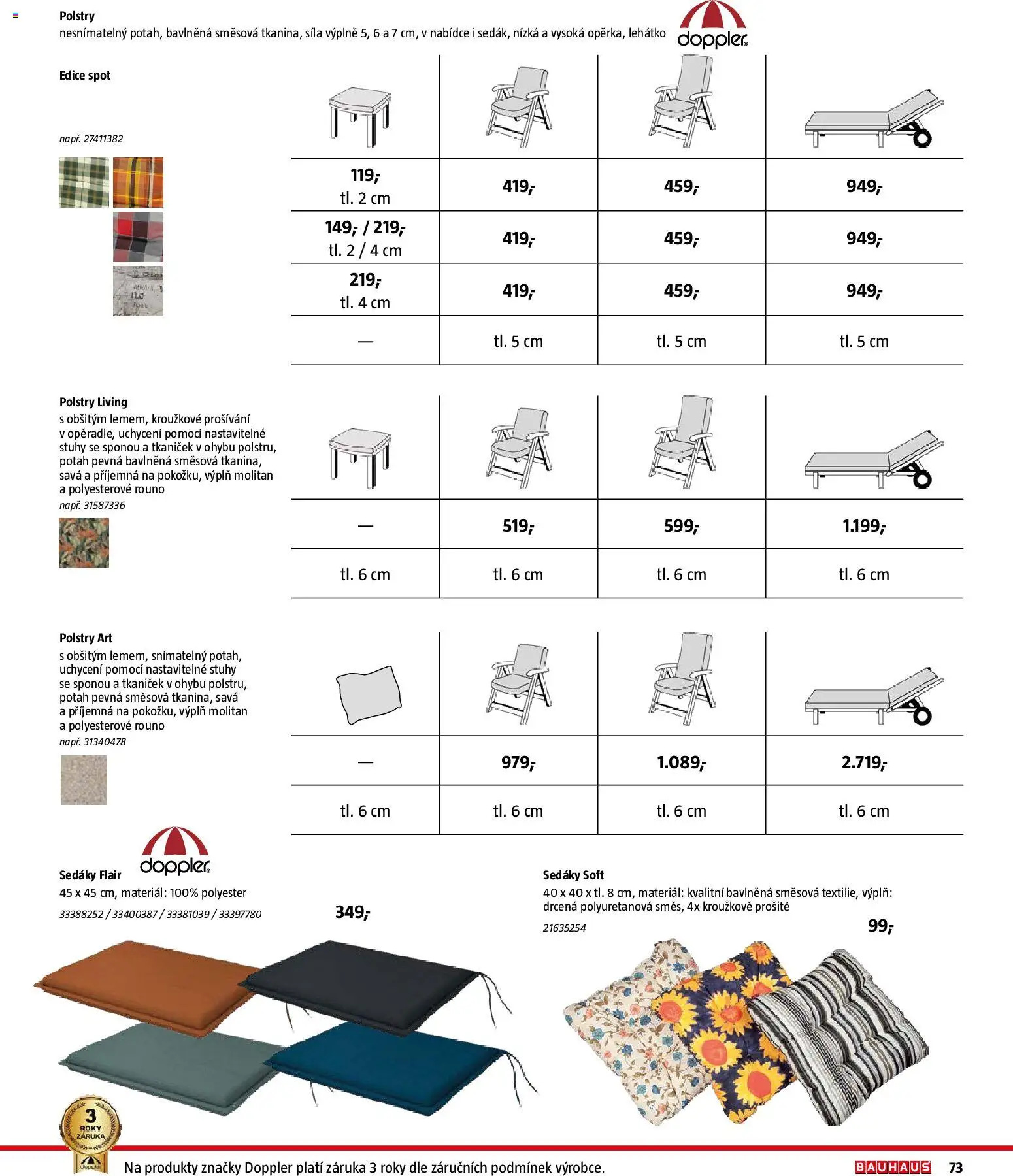 Bauhaus katalog Záhradní nábytek od 08.04.2026 | Strana: 73 | Produkty: Lehátko