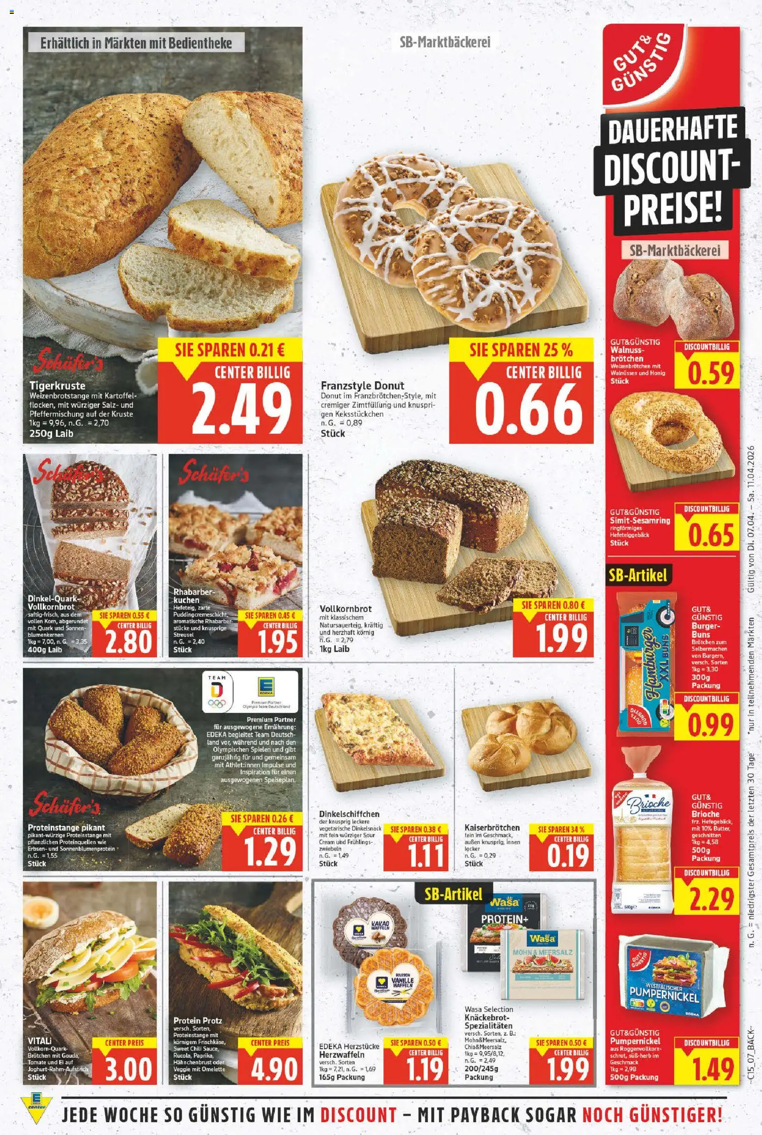 E center Prospekt 	 – gültig ab 07.04.2026 | Seite: 9 | Produkte: Quark, Vollkornbrot, Erbsen, Hahnchenbrust