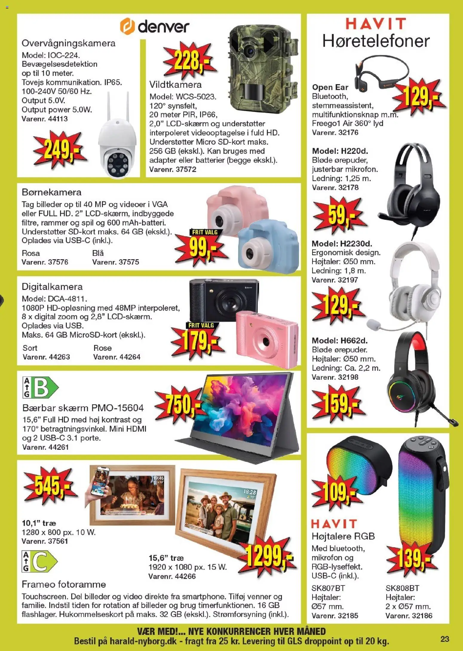 Harald Nyborg tilbudsavis – gyldig fra 09.04.2026 | Side: 23 | Produkter: Overvågningskamera, Batterier, Video, Spil