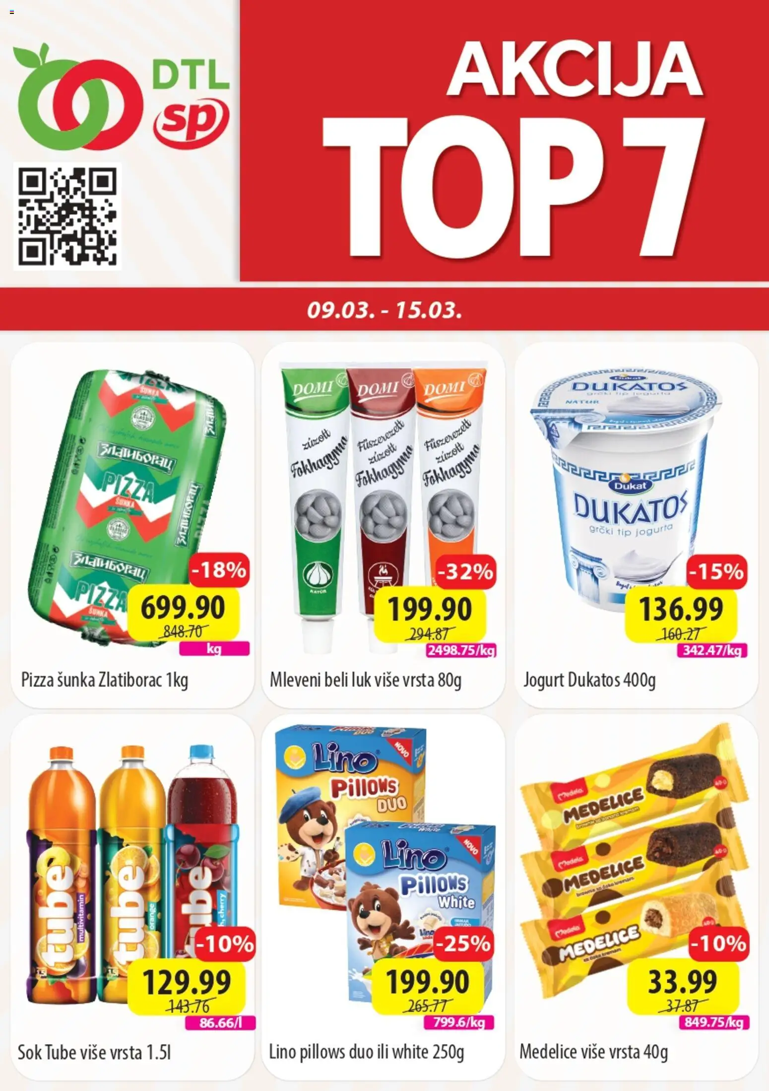 Senta Promet katalog - važi od 09.03.2026 | Strana: 1 | Proizvode: Beli luk, Jogurt, Šunka, Pizza šunka