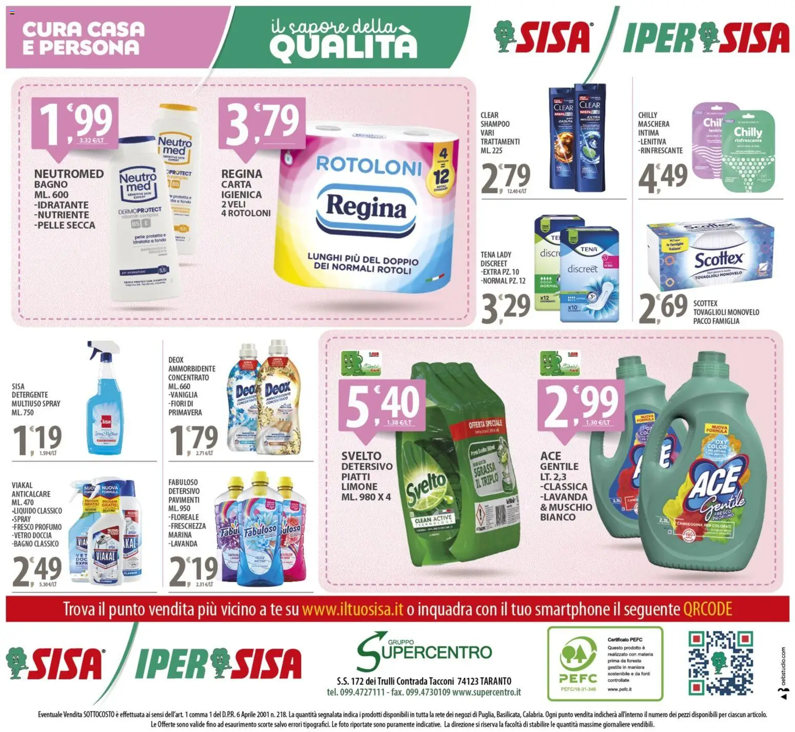Volantino SISA del 24.10.2025 | Pagina: 12 | Prodotti: Anticalcare, Lavanda, Doccia, Profumo
