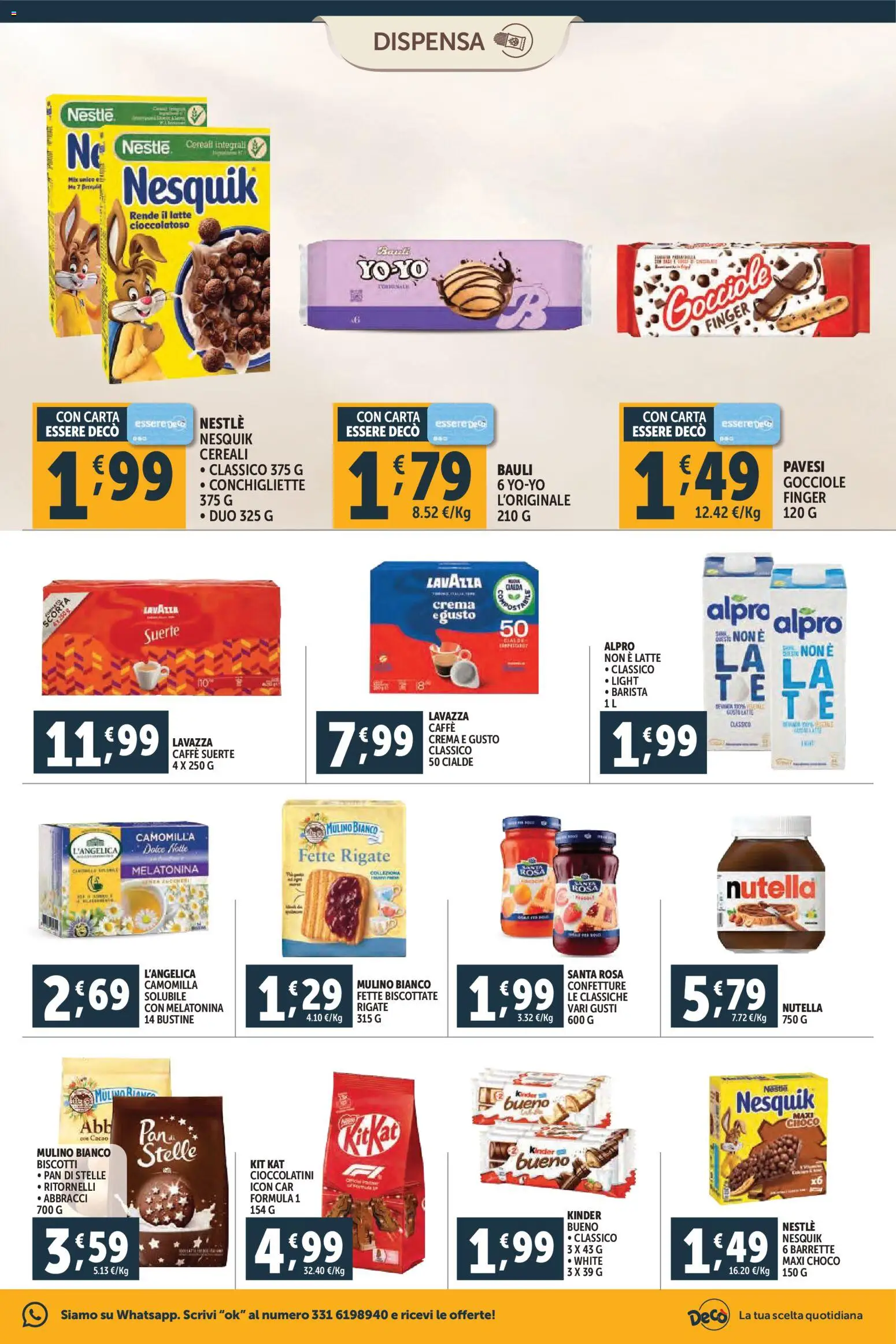 Volantino Decò del 06.03.2026 | Pagina: 7 | Prodotti: Crema, Cacao, Fette biscottate, Cioccolatini
