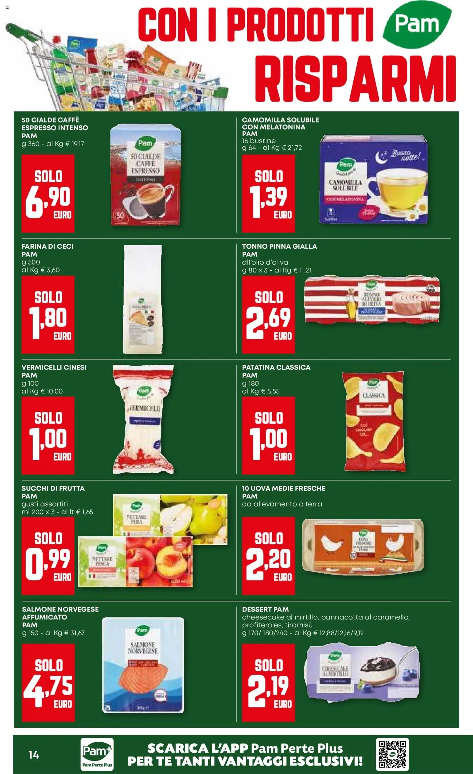 Volantino PAM del 15.01.2026 | Pagina: 14 | Prodotti: Salmone, Farina, Tonno, Terra
