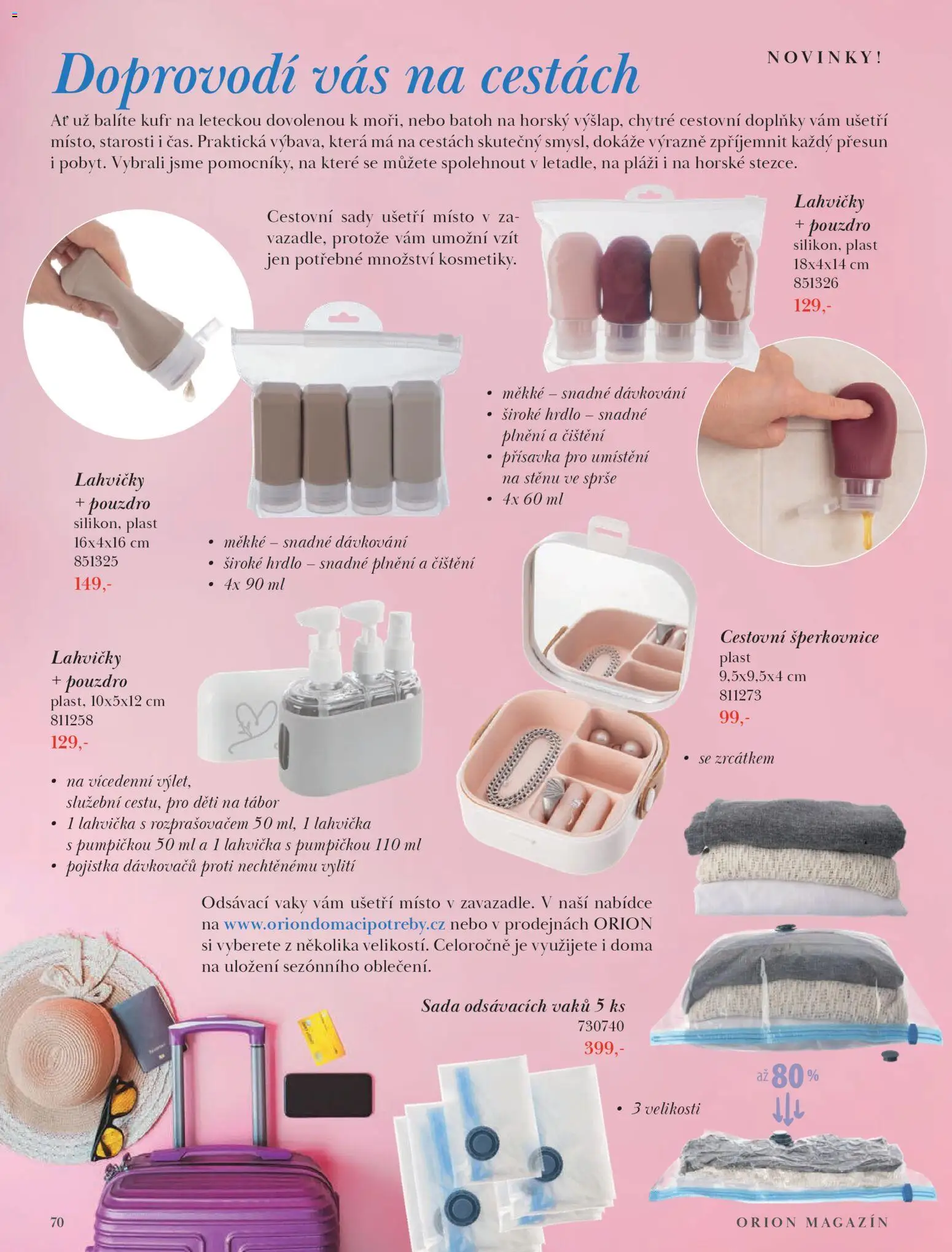 Orion leták - Jaro/Léto 2026 od 09.03.2026 | Strana: 70 | Produkty: Batoh, Kufr, Pouzdro, Lahvička