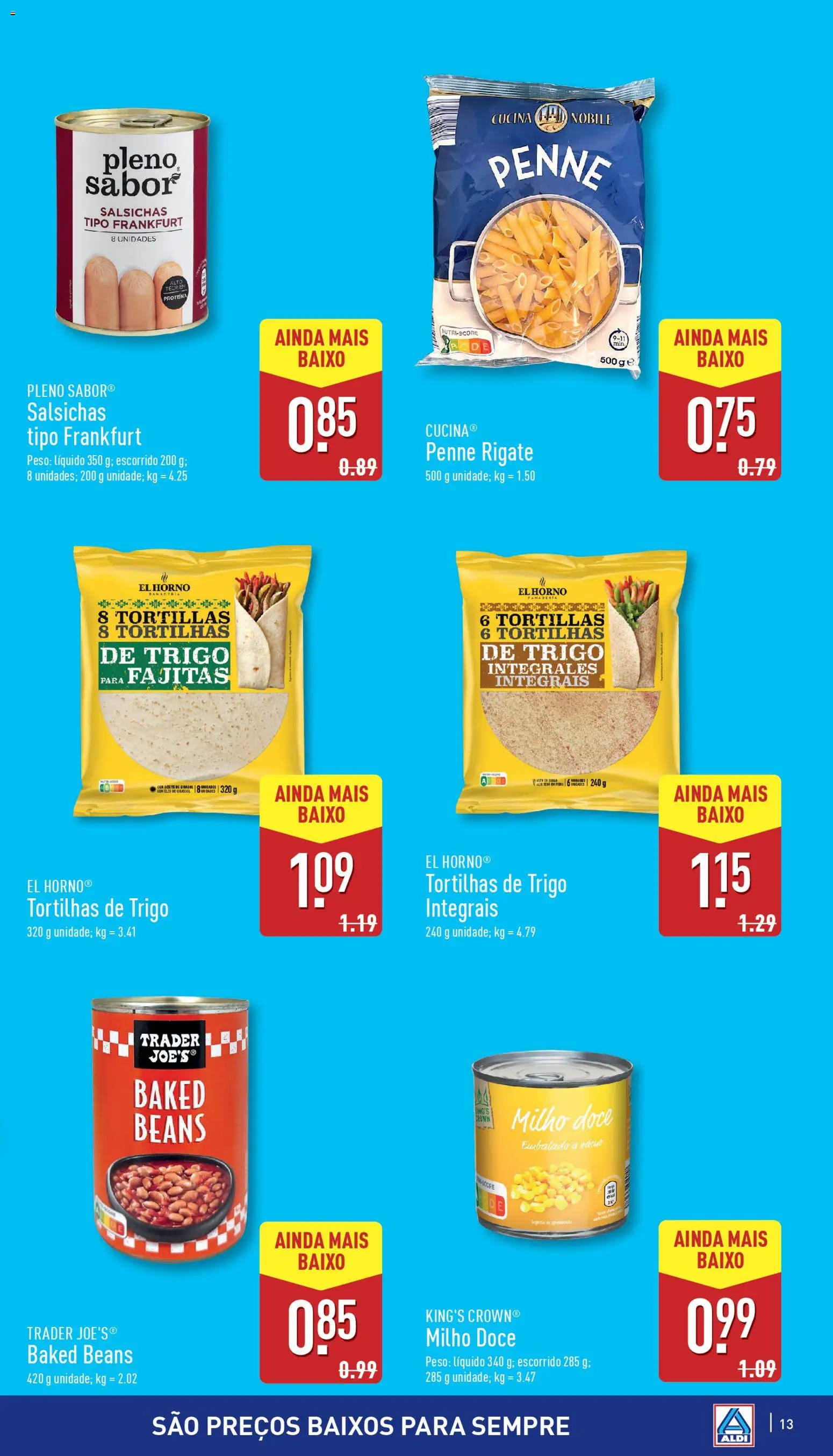 Aldi folheto │ válido de 22.10.2025 | Página: 13 | Produtos: Milho, Proteina