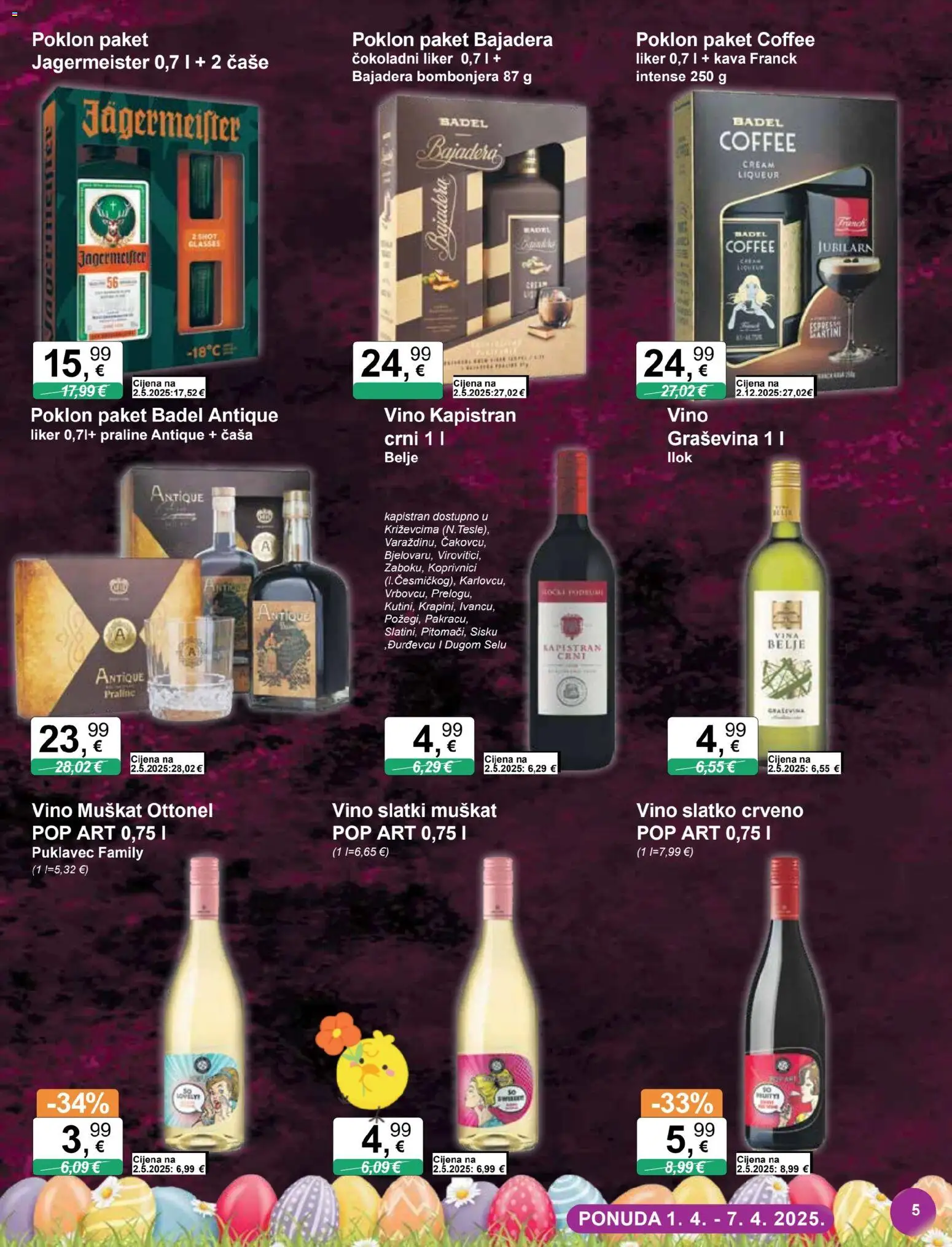 KTC katalog | vrijedi od 01.04.2026 | Stranica: 5 | Proizvodi: Jägermeister, Vino, Liker, Bombonjera