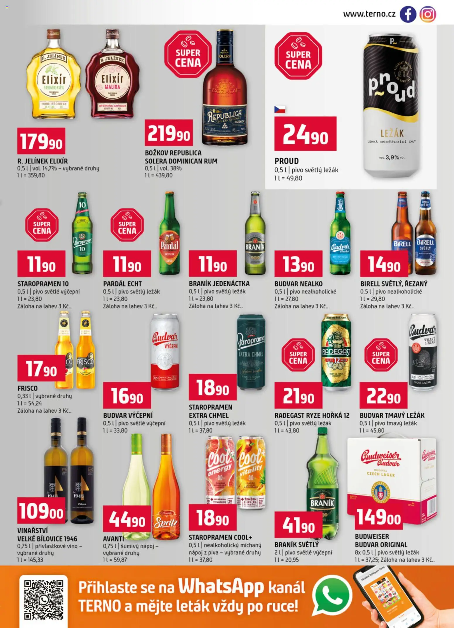 Terno leták od 18.02.2026 | Strana: 13 | Produkty: Pivo, Staropramen Cool, Republica, Avanti