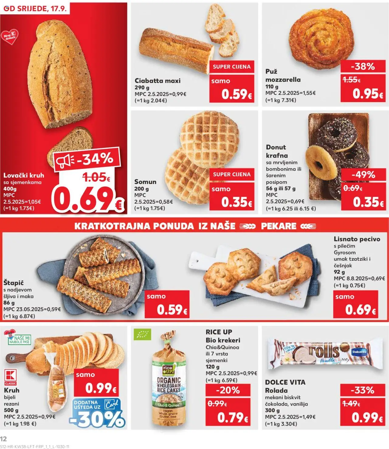 Kaufland katalog | vrijedi od 17.09.2025 | Stranica: 12 | Proizvodi: Kruh, Šljiva, Umak, Češnjak