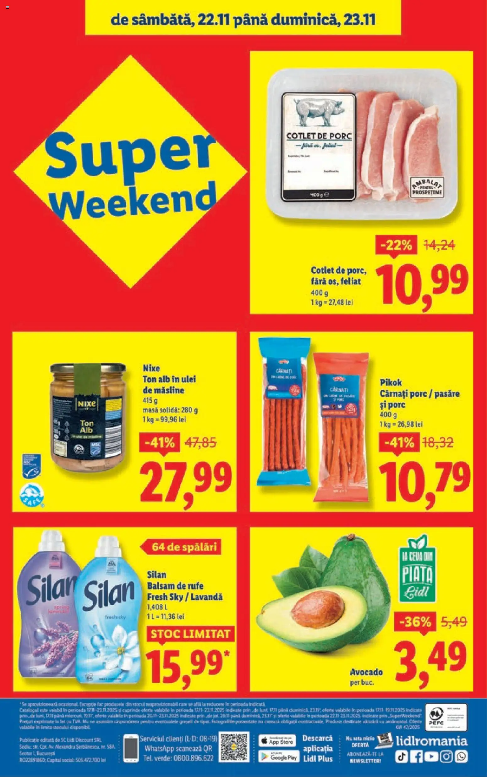 Noul catalog Lidl – valabil de la 17.11.2025 | Pagină: 40 | Produse: Masă, Măsline, Balsam de rufe, Cârnați