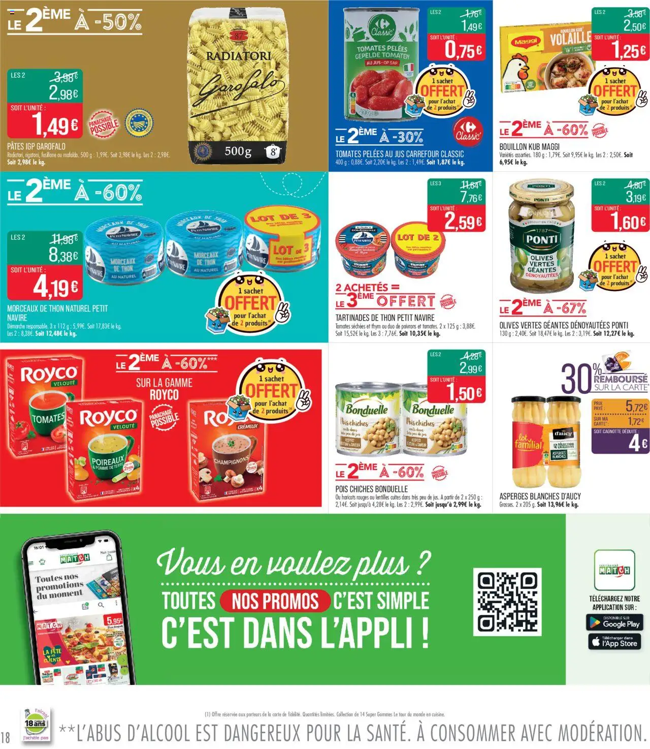  | Page: 18 | Produits: Tomates séchées, Store, Pois chiches, Pâtes