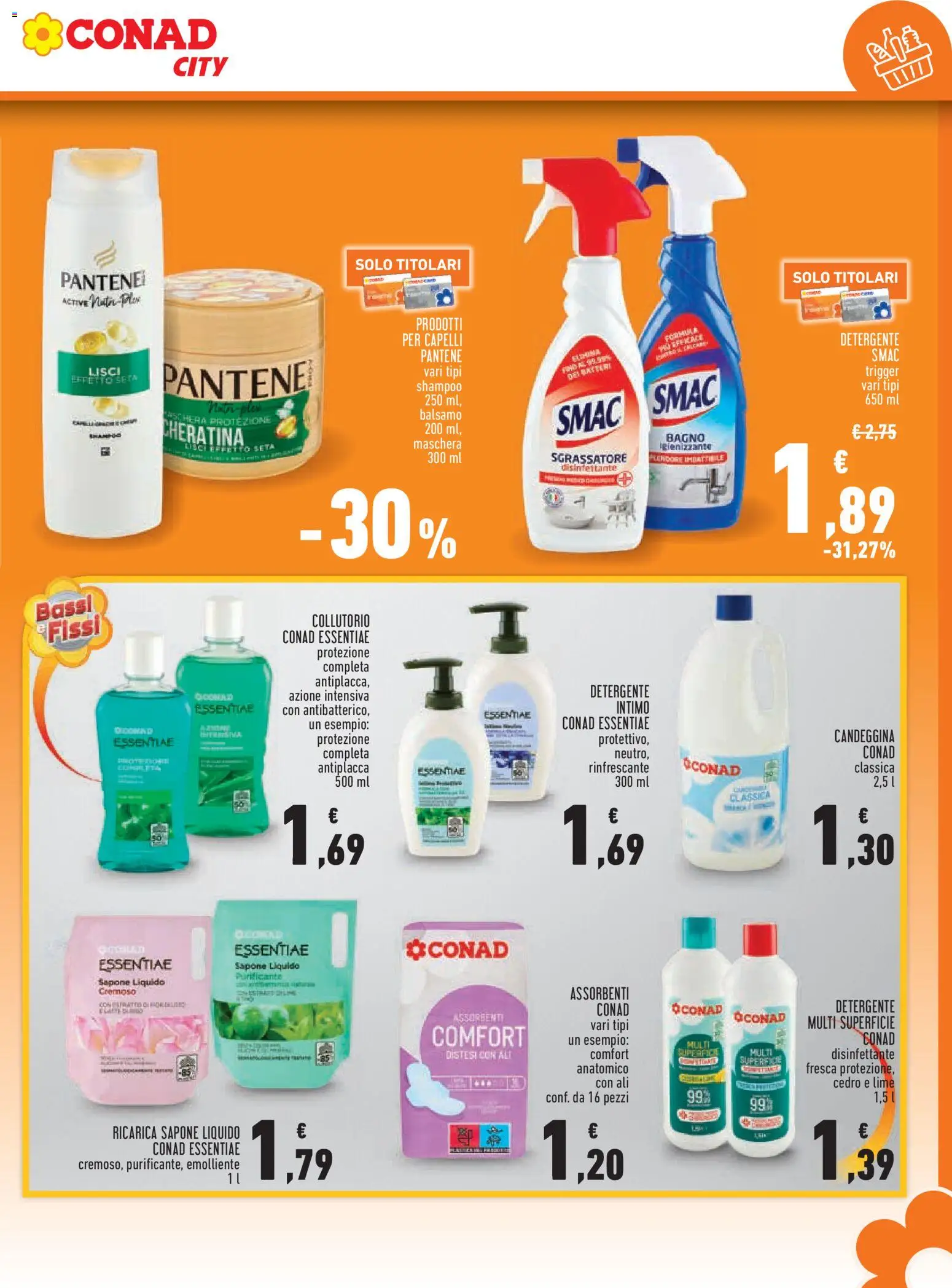 Volantino Conad del 26.02.2026 | Pagina: 15 | Prodotti: Shampoo, Sapone, Collutorio, Candeggina