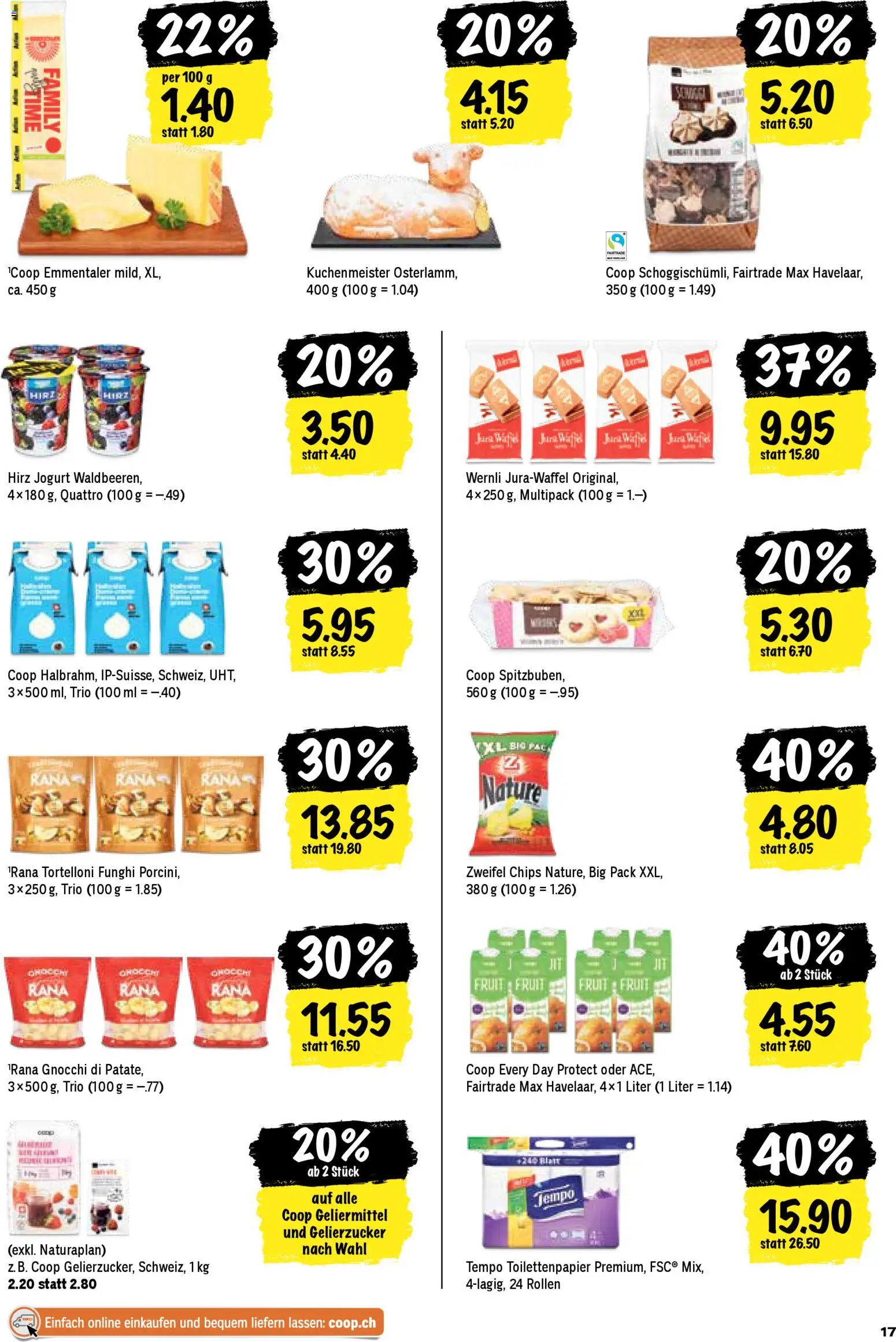 Coop aktionen – gültig ab 26.03.2026 | Seite: 17 | Produkte: Jura, Chips, Toilettenpapier