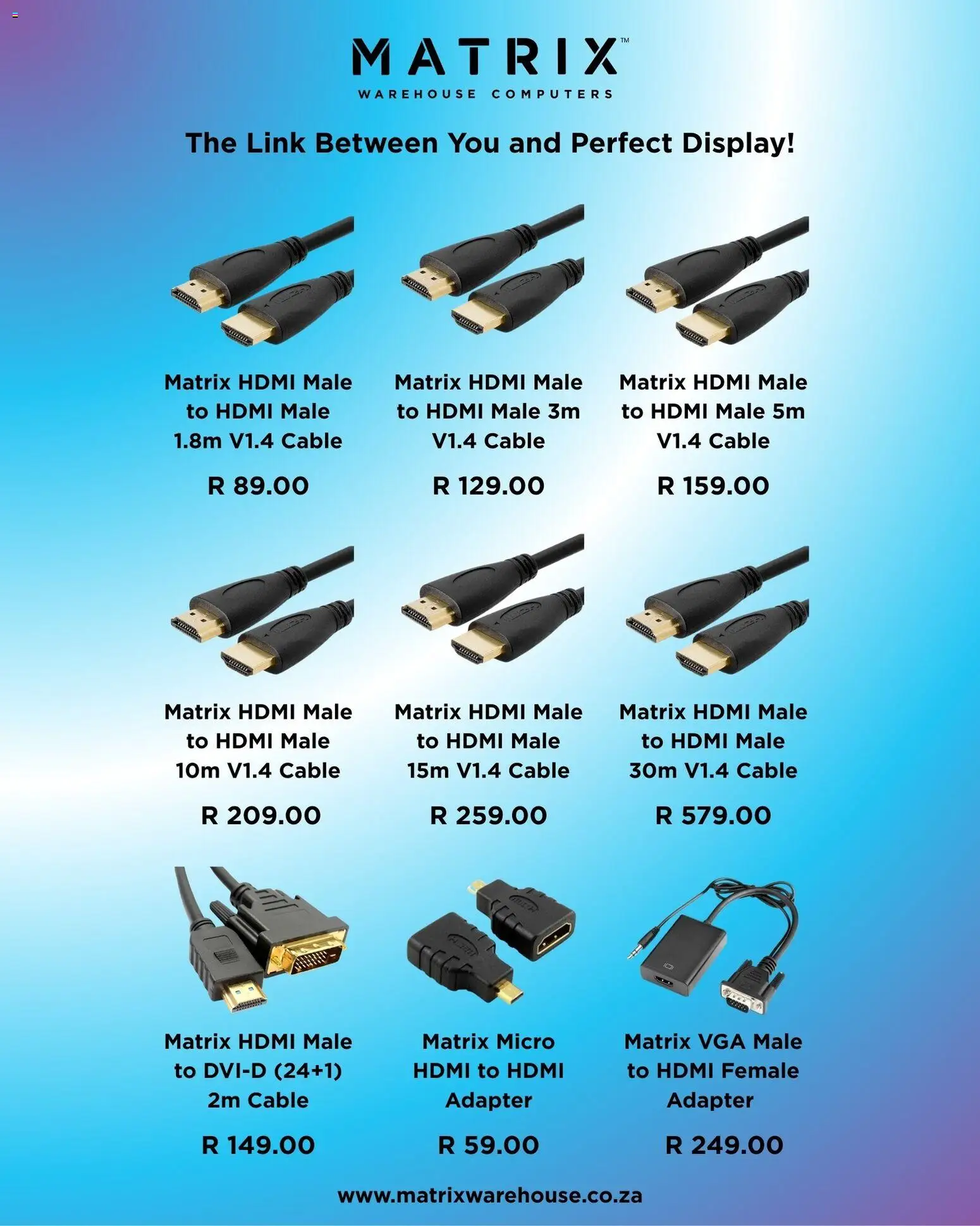 New Matrix Warehouse catalogue – valid from 05.11.2025 | Page: 1 | Products: Cable, Adapter