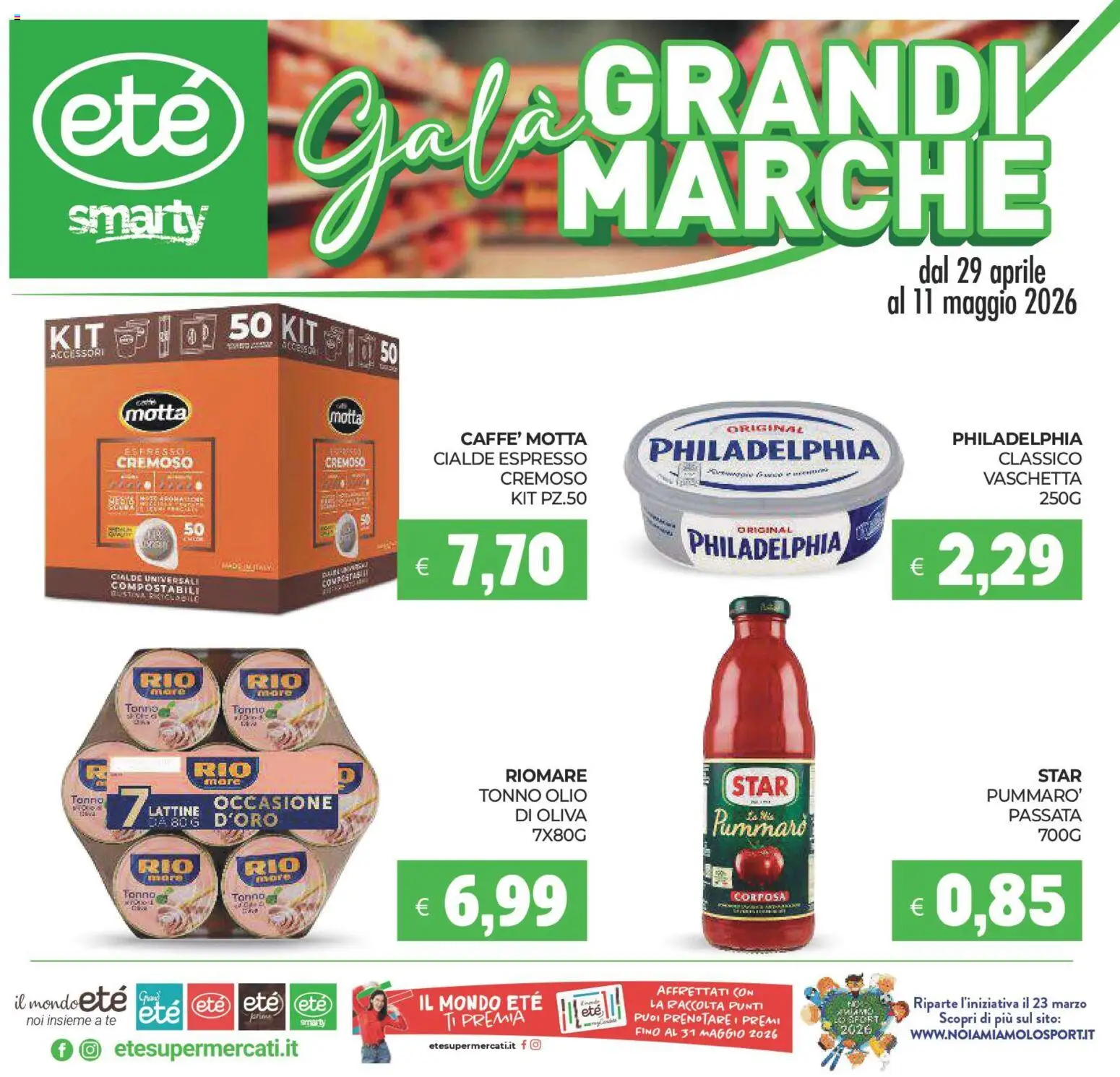 Volantino Eté del 29.04.2026 | Pagina: 1 | Prodotti: Tè, Olio, Tonno