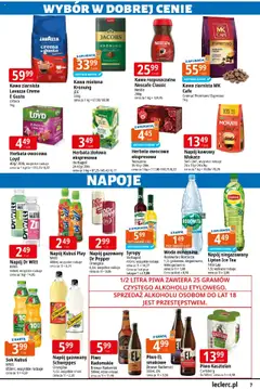E.Leclerc Gazetka - Radom od 04.08.2025 | Strona: 7 | Produkty: Nescafe, Lavazza, Żurawina, Melisa