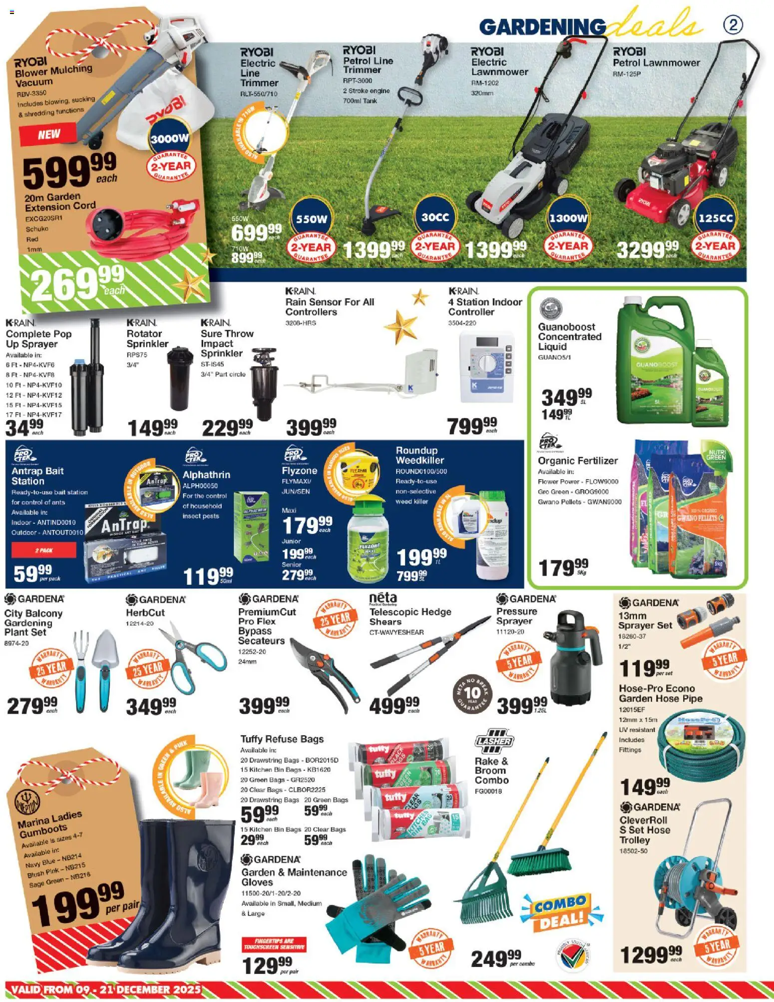 New MICA catalogue – valid from 09.12.2025 | Page: 2 | Products: Gloves, Broom, Pipe, Refuse bags