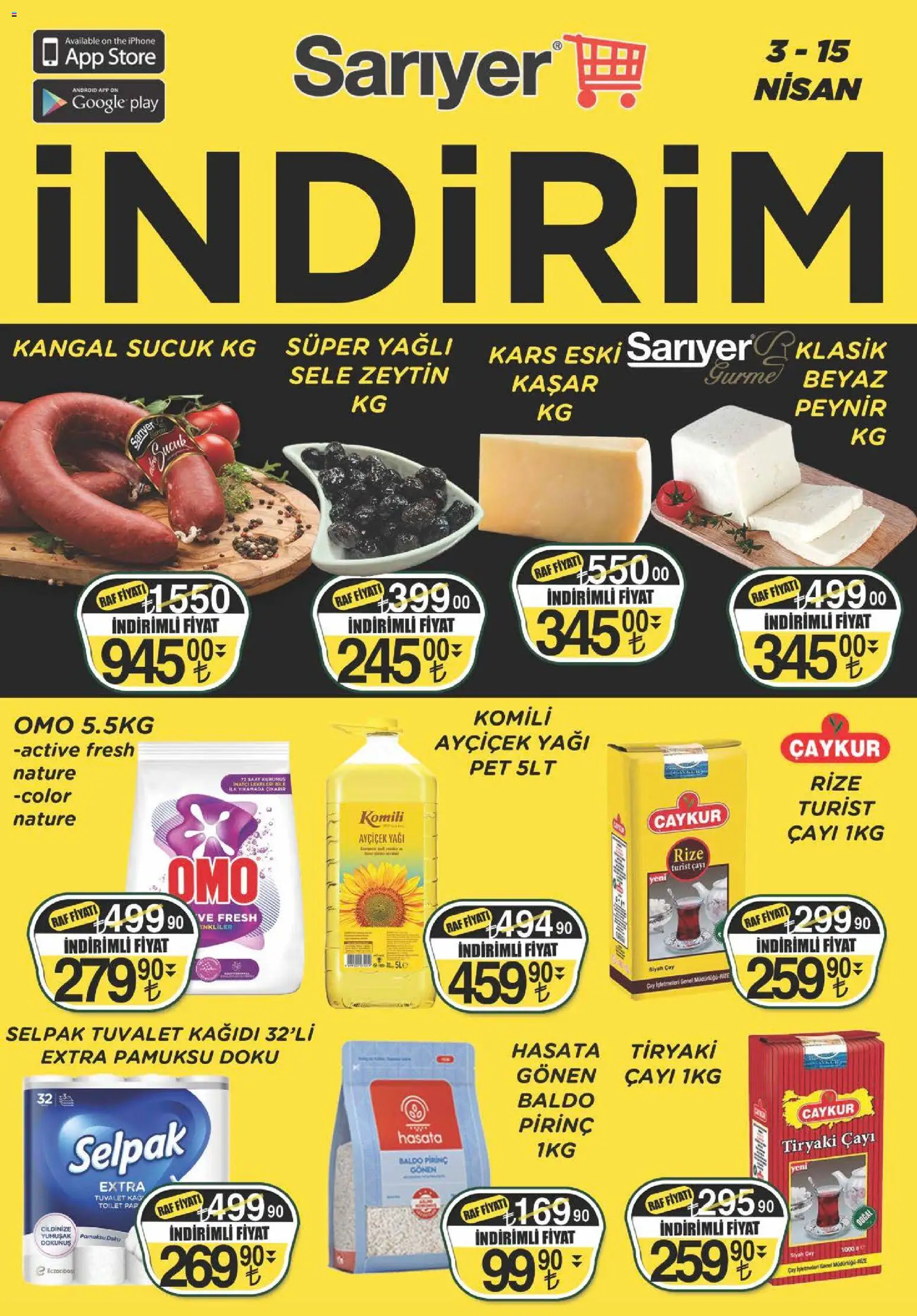 Sarıyer Katalog - 03.04.2026 tarihinden itibaren geçerlidir | Sayfa: 1 | Ürünler: Tuvalet, Çay, Saat, Sucuk