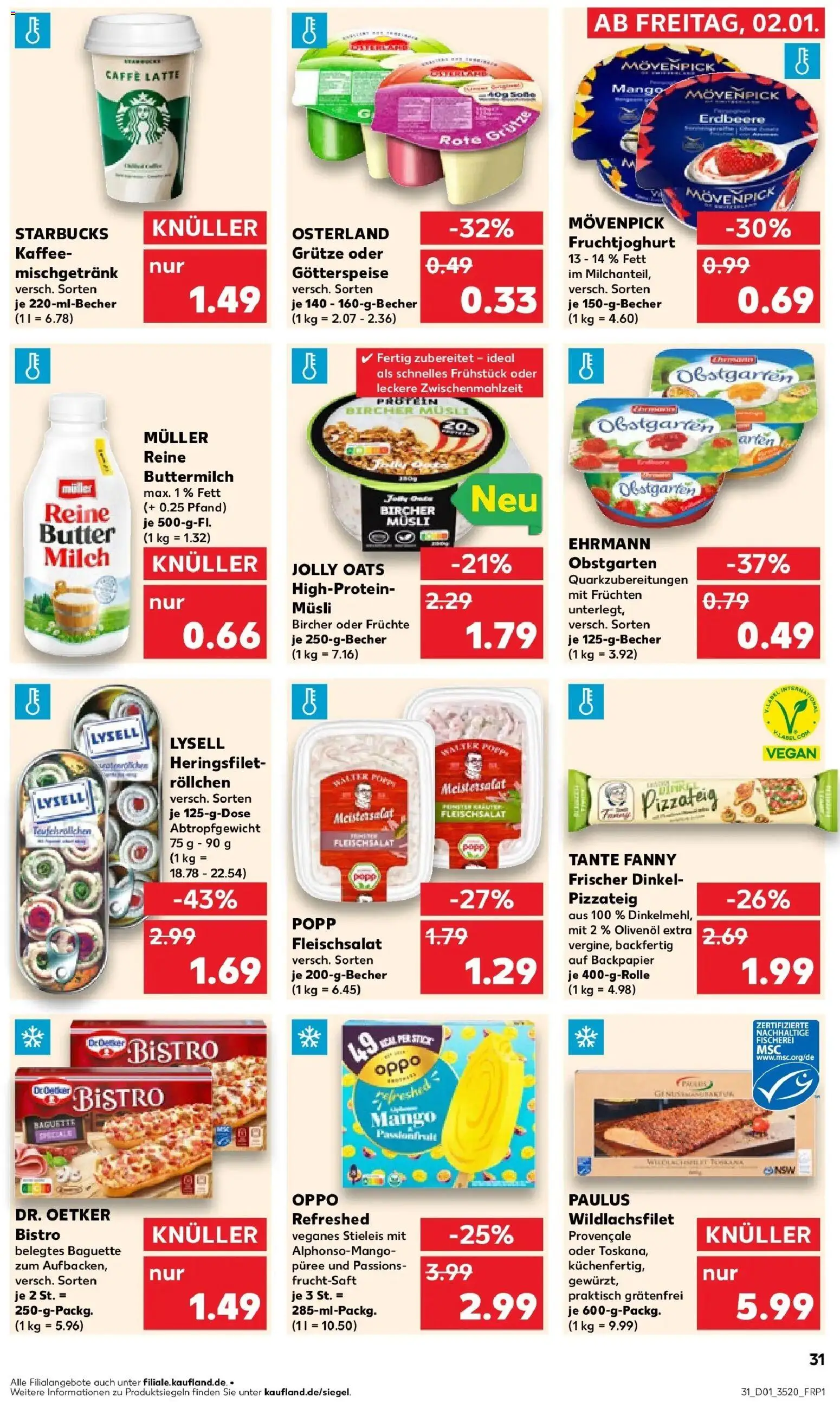 Kaufland prospekt Wittstock Dosse	 – gültig ab 05.01.2026 | Seite: 37 | Produkte: Butter, Starbucks, Fruchtjoghurt, Fruchtsaft