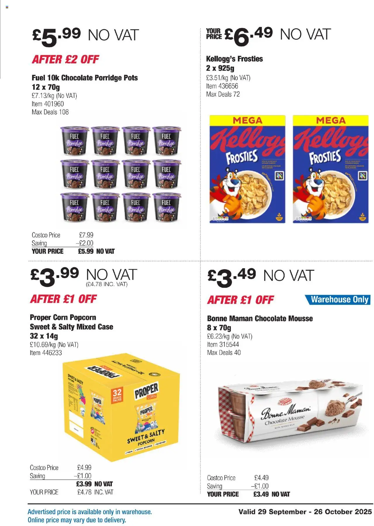 {H1} | Page: 19 | Products: Milk, Case, Popcorn, Snack