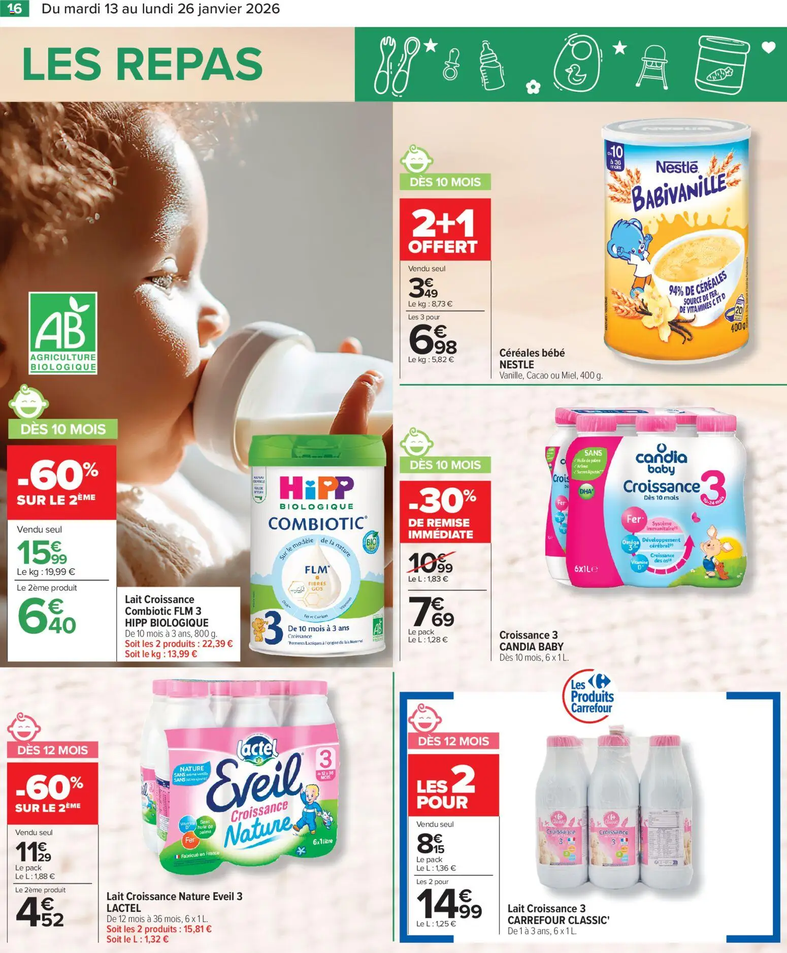 {H1} | Page: 18 | Produits: Lait, Huile, Céréales