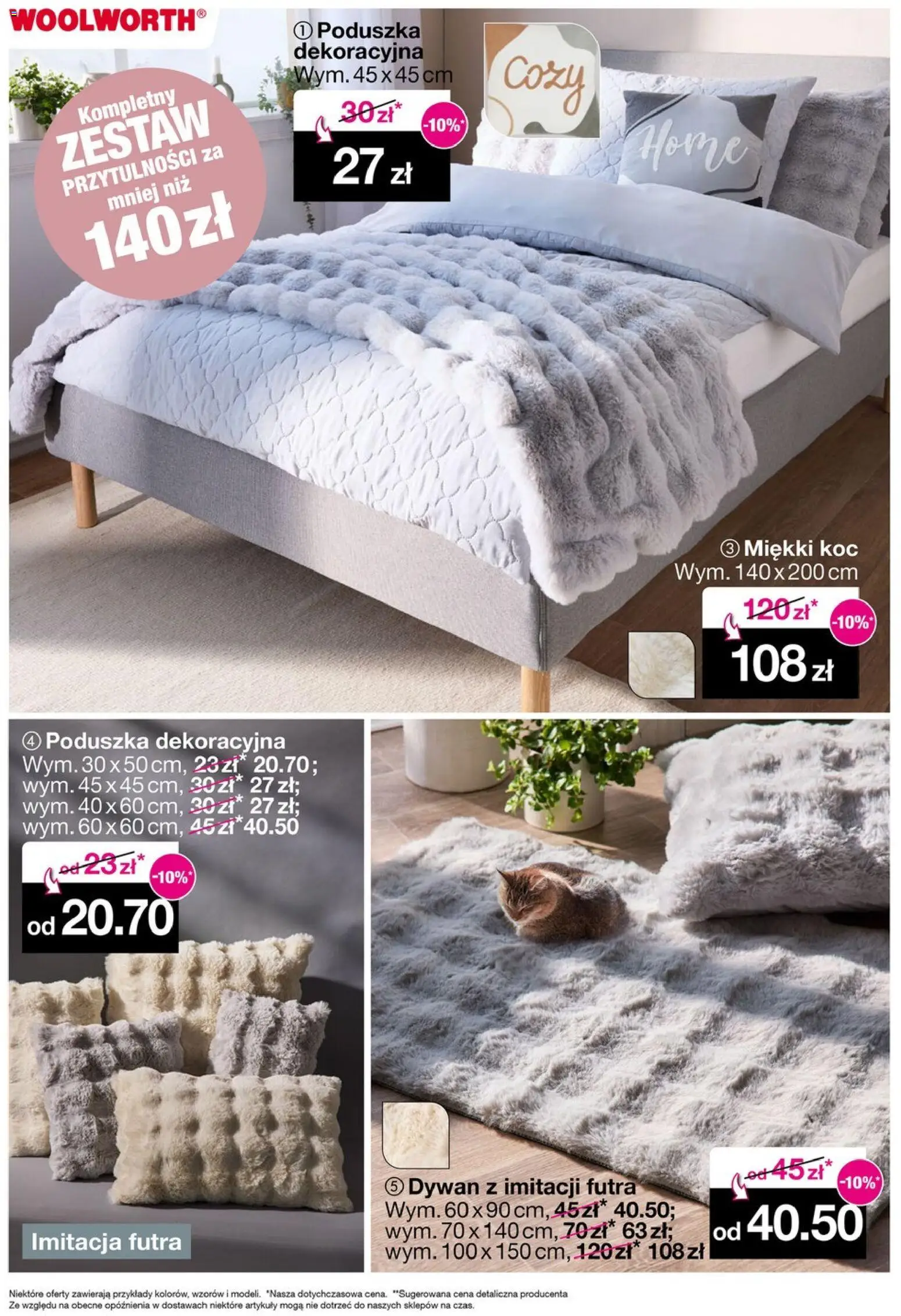 Woolworth Gazetka od 31.10.2025 | Strona: 13 | Produkty: Poduszka, Koc, Dywan