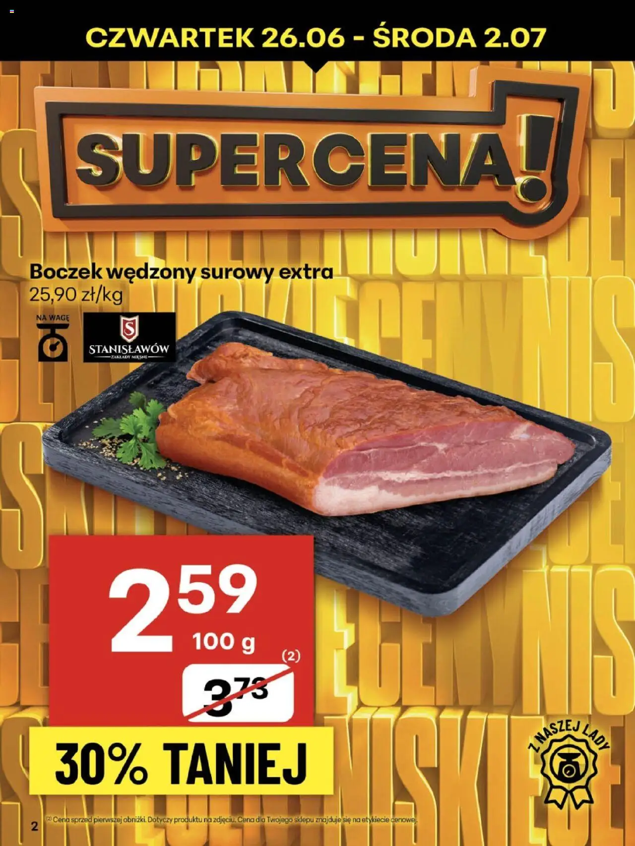 Delikatesy Centrum Gazetka - Sklepy Własne od 26.06.2025 | Strona: 2 | Produkty: Boczek wędzony, Boczek
