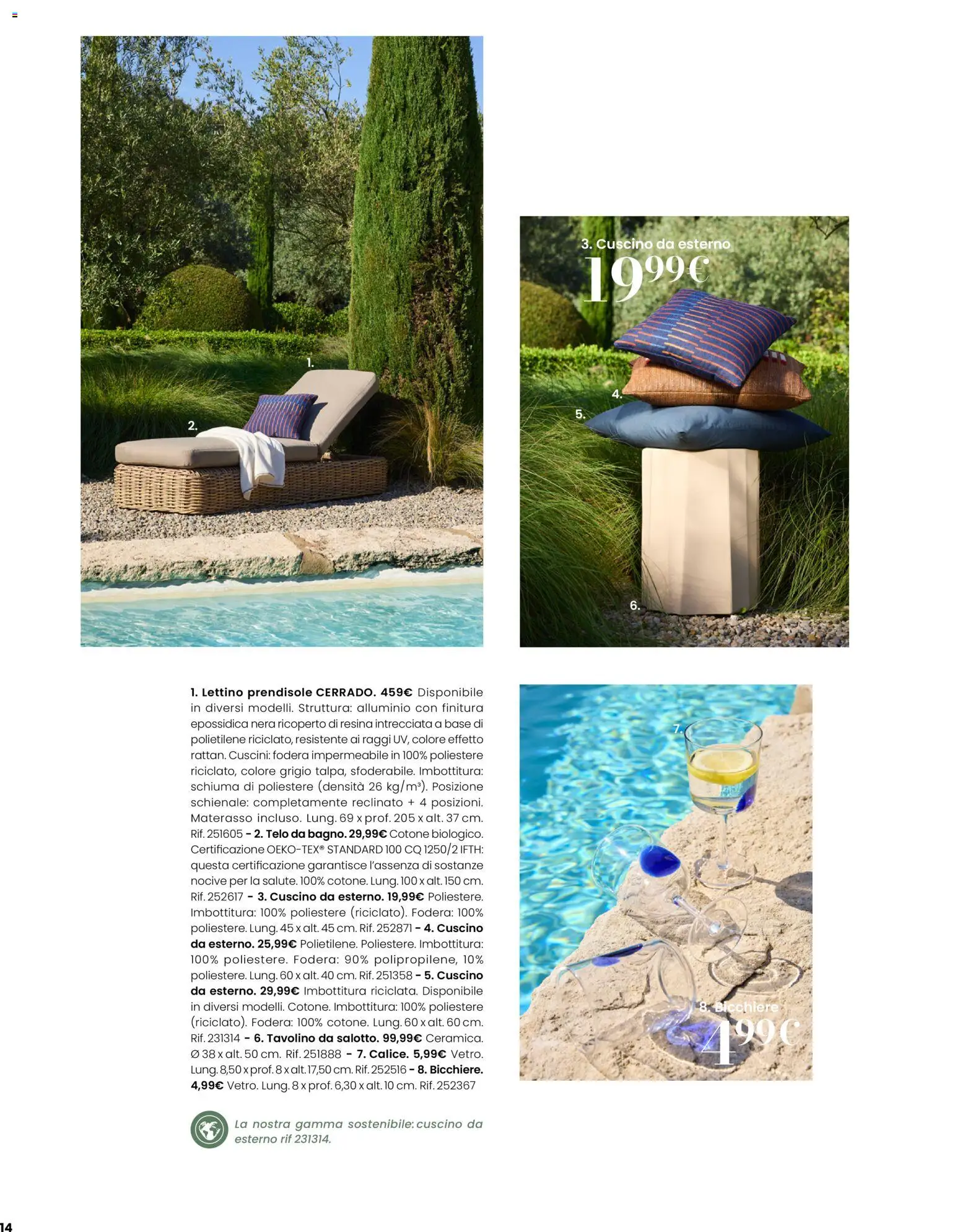 Volantino Maisons du Monde del 12.03.2026 | Pagina: 14 | Prodotti: Tavolino, Lettino, Materasso, Cuscino